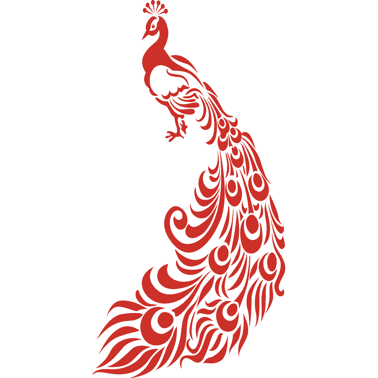 Ornate Peacock With Feathers Bird Wall Sticker Decal Transfer Home Matt Vinyl UK - Picture 15 of 36