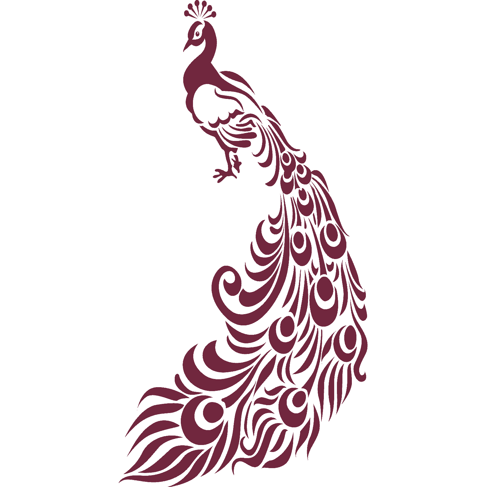 Ornate Peacock With Feathers Bird Wall Sticker Decal Transfer Home Matt Vinyl UK - Picture 16 of 36