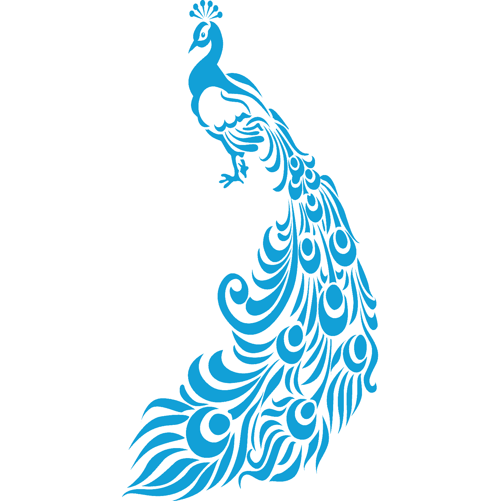 Ornate Peacock With Feathers Bird Wall Sticker Decal Transfer Home Matt Vinyl UK - Picture 22 of 36