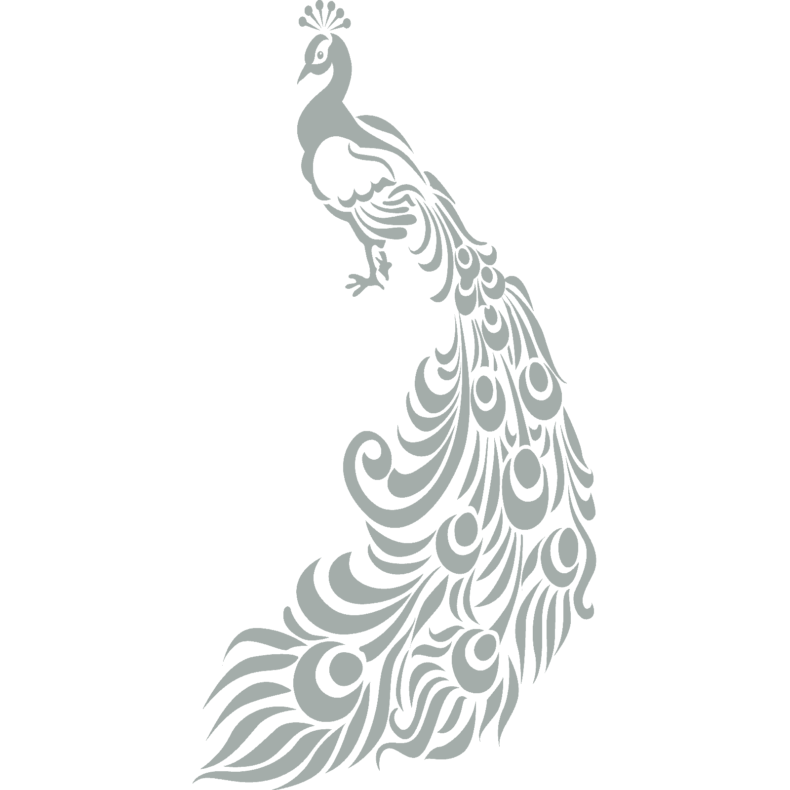 Ornate Peacock With Feathers Bird Wall Sticker Decal Transfer Home Matt Vinyl UK - Picture 36 of 36