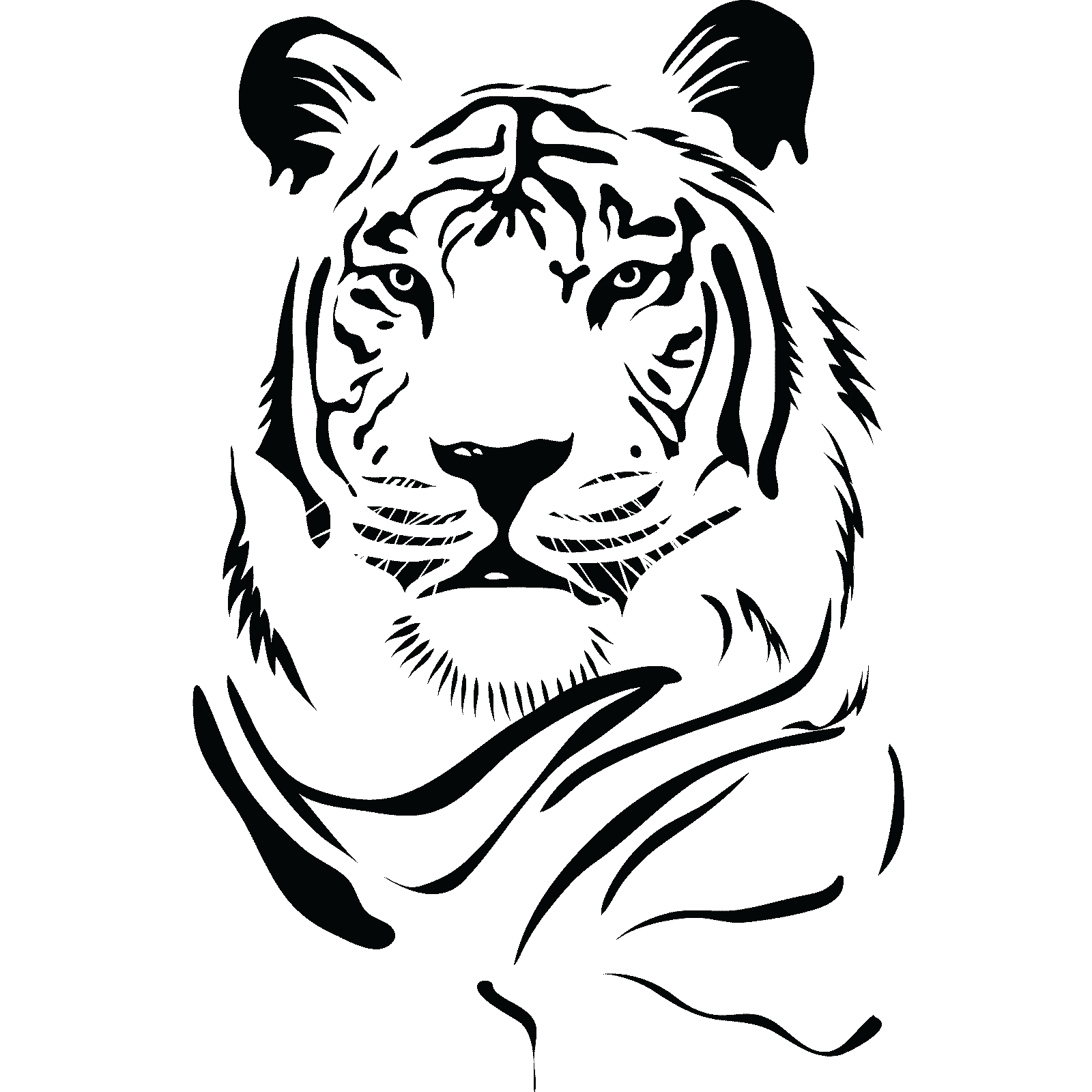 Tiger Head Animal Big Cat Wall Sticker Decal Transfer Design Home Matt Vinyl España - Imagen 33 de 36
