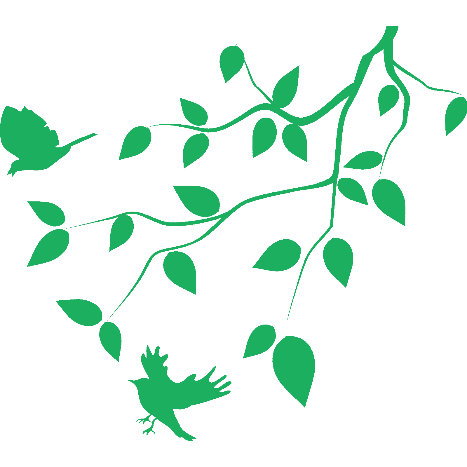 Calcomanía pegatina de pared Tree Branch hojas y pájaros v2 transferencia vinilo naturaleza hogar Reino Unido - Imagen 26 de 36