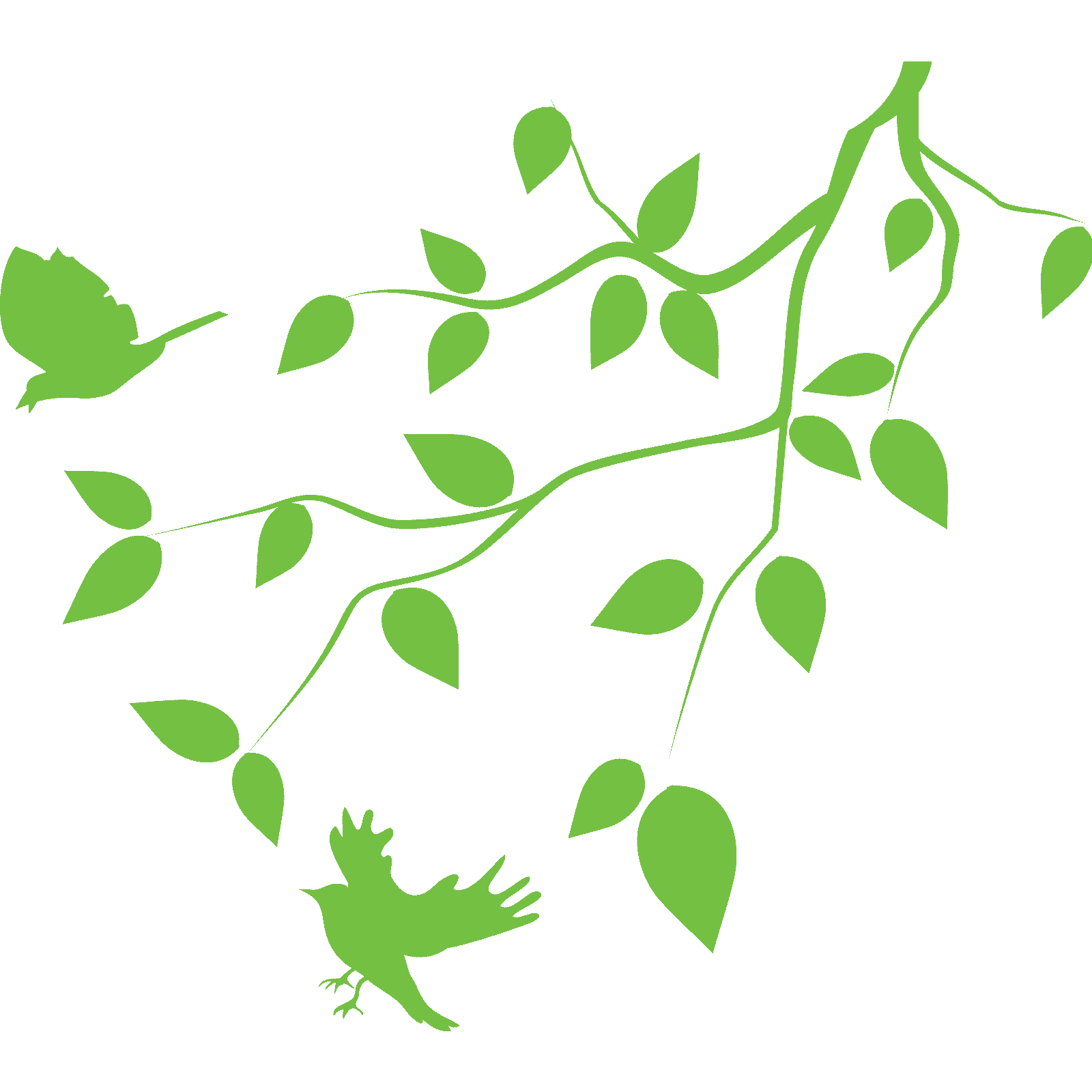 Calcomanía pegatina de pared Tree Branch hojas y pájaros v2 transferencia vinilo naturaleza hogar Reino Unido - Imagen 27 de 36