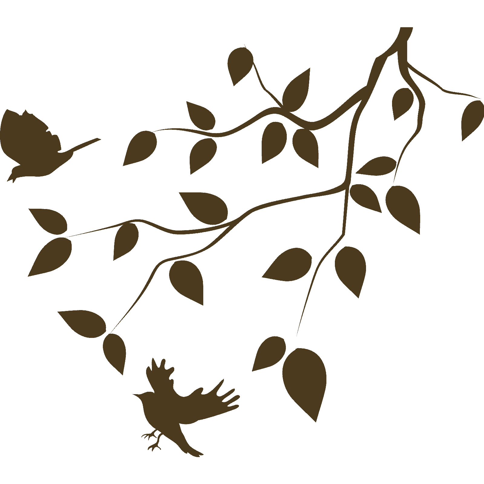 Calcomanía pegatina de pared Tree Branch hojas y pájaros v2 transferencia vinilo naturaleza hogar Reino Unido - Imagen 28 de 36