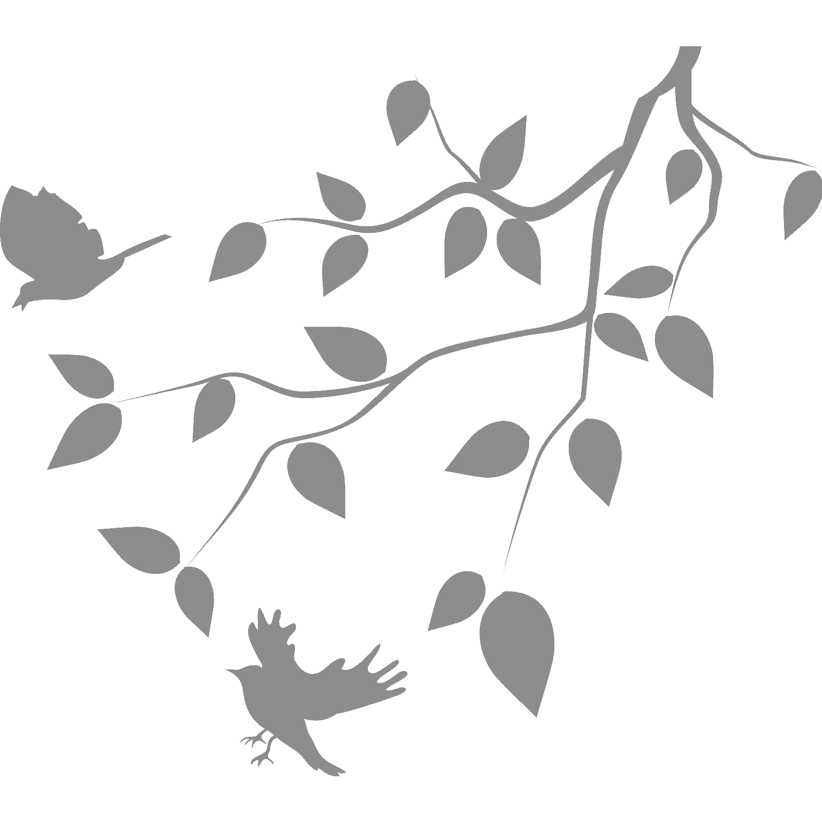 Calcomanía pegatina de pared Tree Branch hojas y pájaros v2 transferencia vinilo naturaleza hogar Reino Unido - Imagen 32 de 36