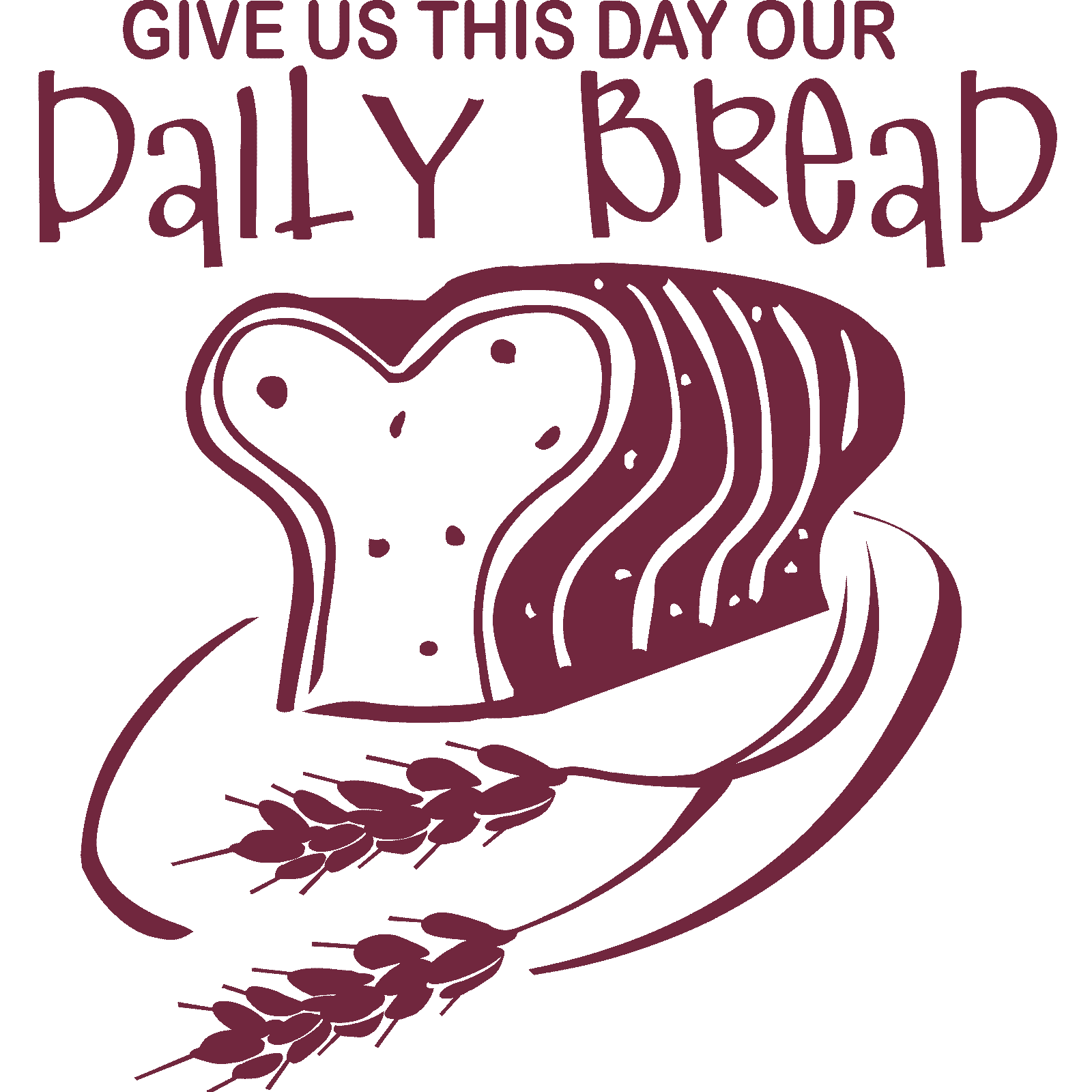 Give Us This Day Our Daily Bread Quote Wall Sticker Decal Transfer Vinyl UK - Picture 16 of 36