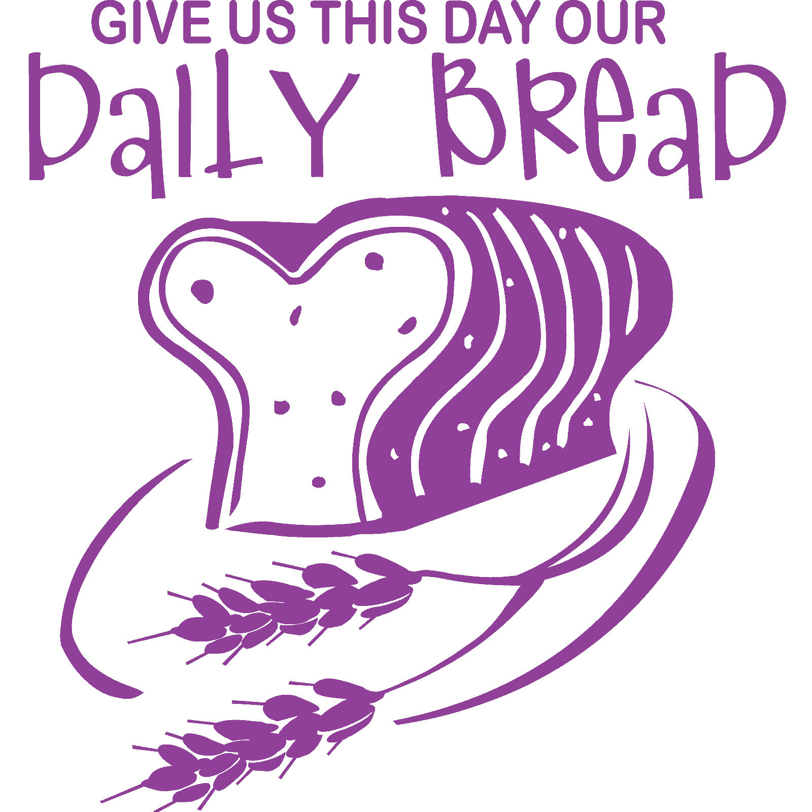 Give Us This Day Our Daily Bread Quote Wall Sticker Decal Transfer Vinyl UK - Picture 19 of 36