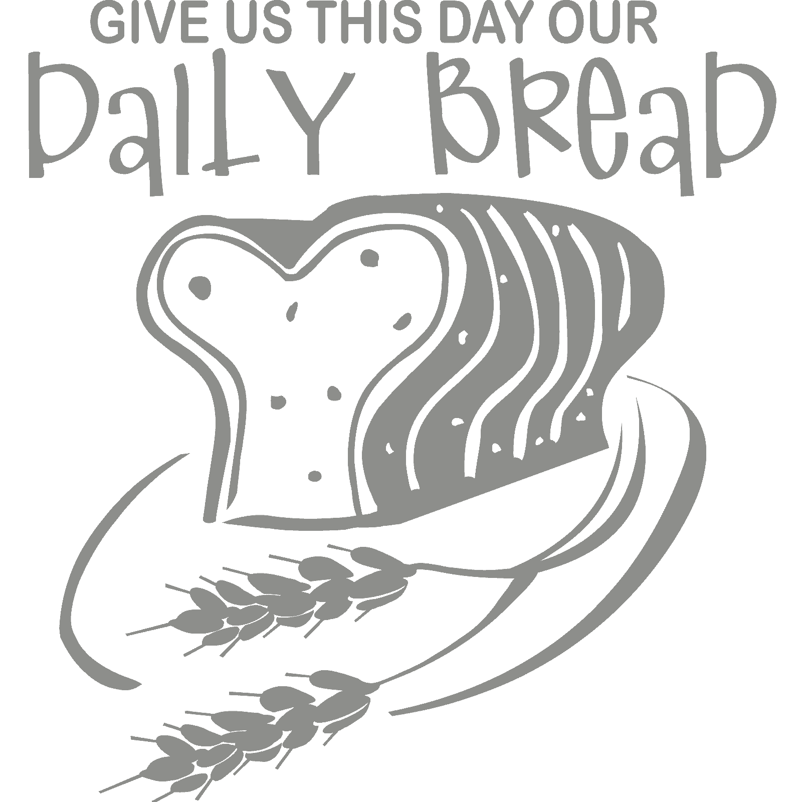 Give Us This Day Our Daily Bread Quote Wall Sticker Decal Transfer Vinyl UK - Picture 32 of 36