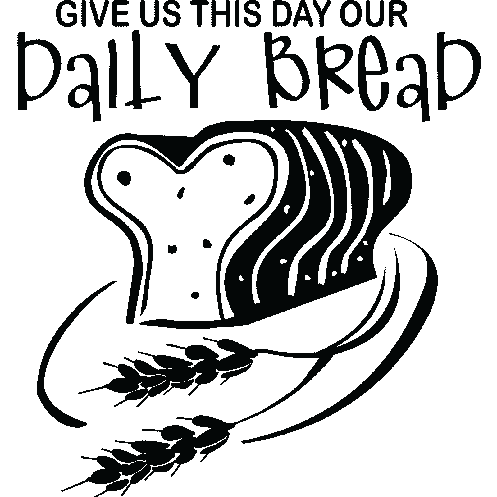 Give Us This Day Our Daily Bread Quote Wall Sticker Decal Transfer Vinyl UK - Picture 33 of 36