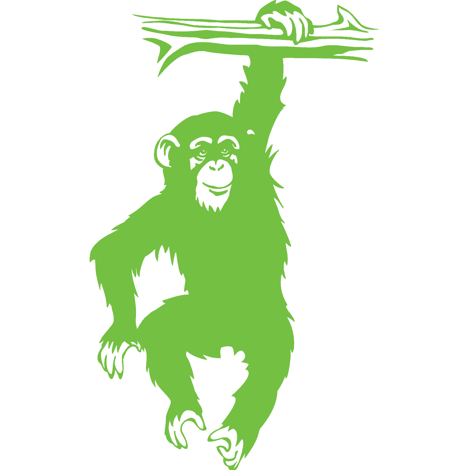 Mono colgante de rama chimpancé mono animal pegatina de pared calcomanía transferencia vinilo Reino Unido - Imagen 27 de 36