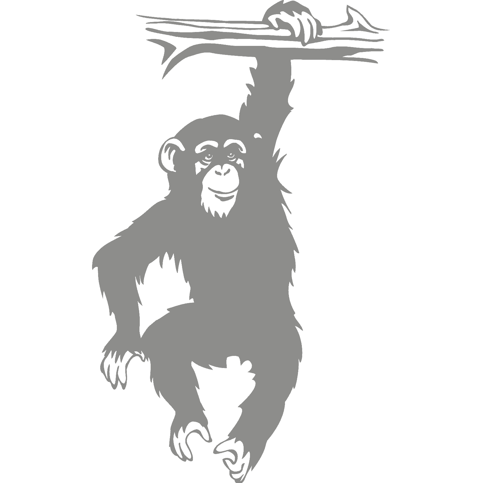 Mono colgante de rama chimpancé mono animal pegatina de pared calcomanía transferencia vinilo Reino Unido - Imagen 32 de 36