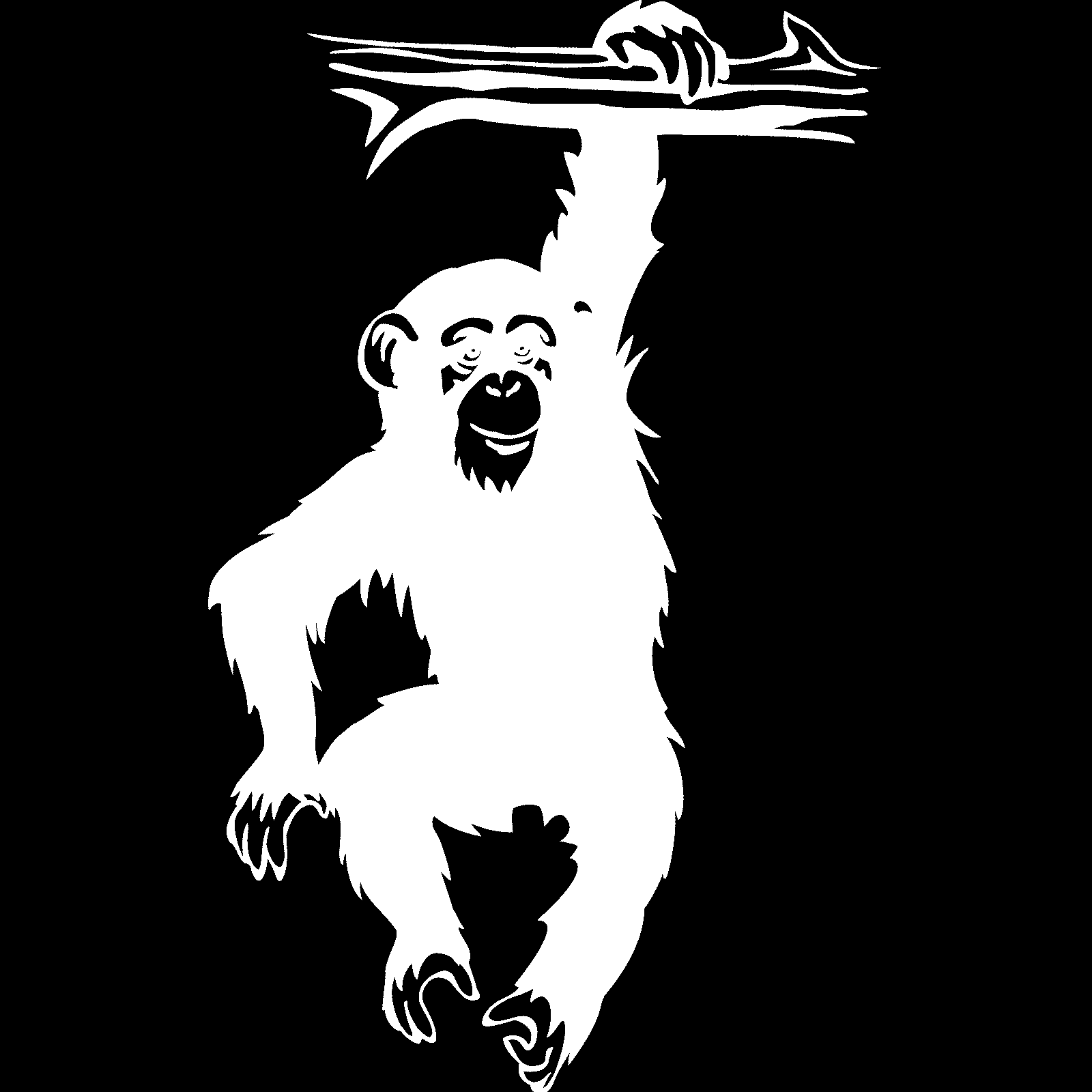 Mono colgante de rama chimpancé mono animal pegatina de pared calcomanía transferencia vinilo Reino Unido - Imagen 34 de 36
