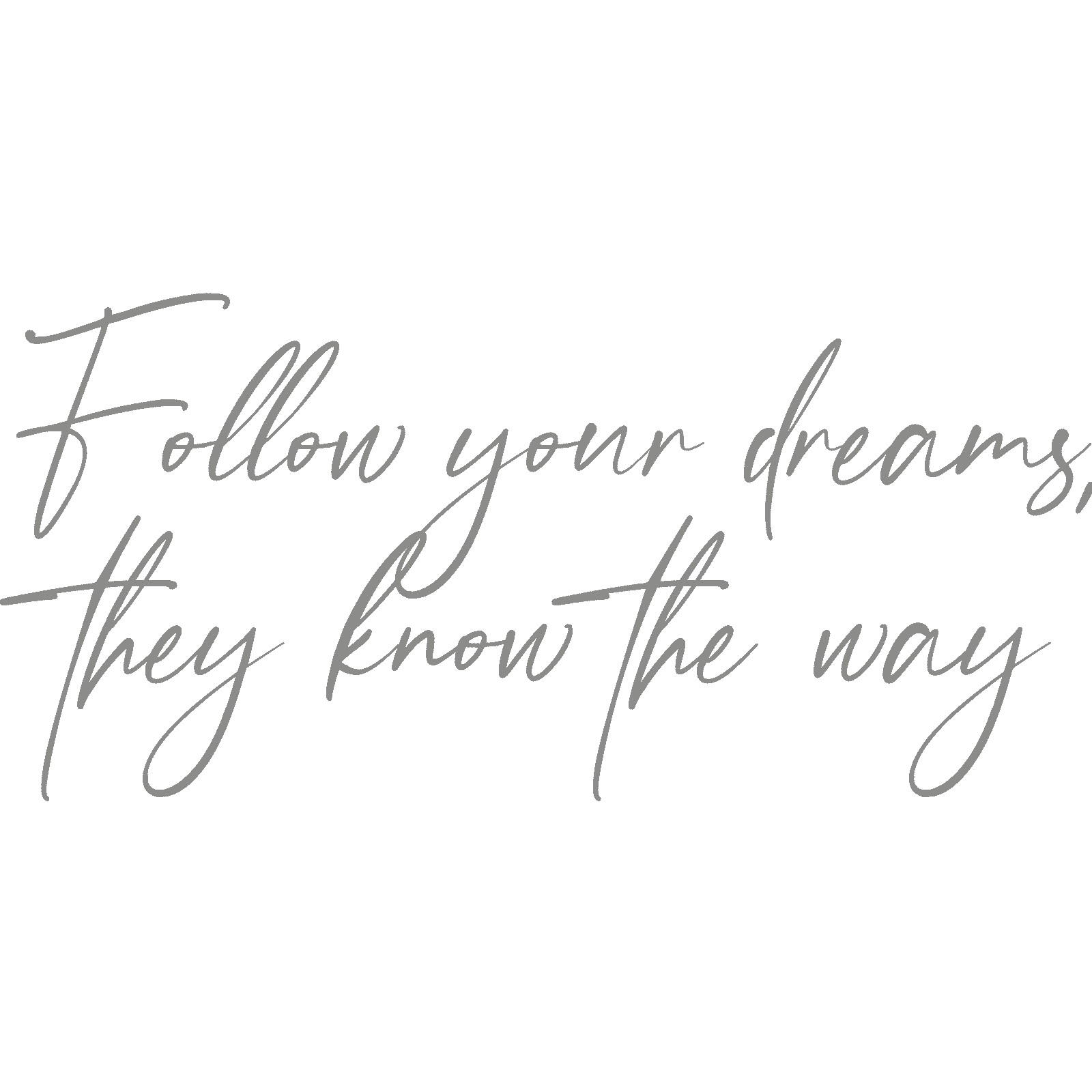 Follow Your Dreams, They Know The Way calcomanía de pared cita motivacional Reino Unido - Imagen 32 de 36