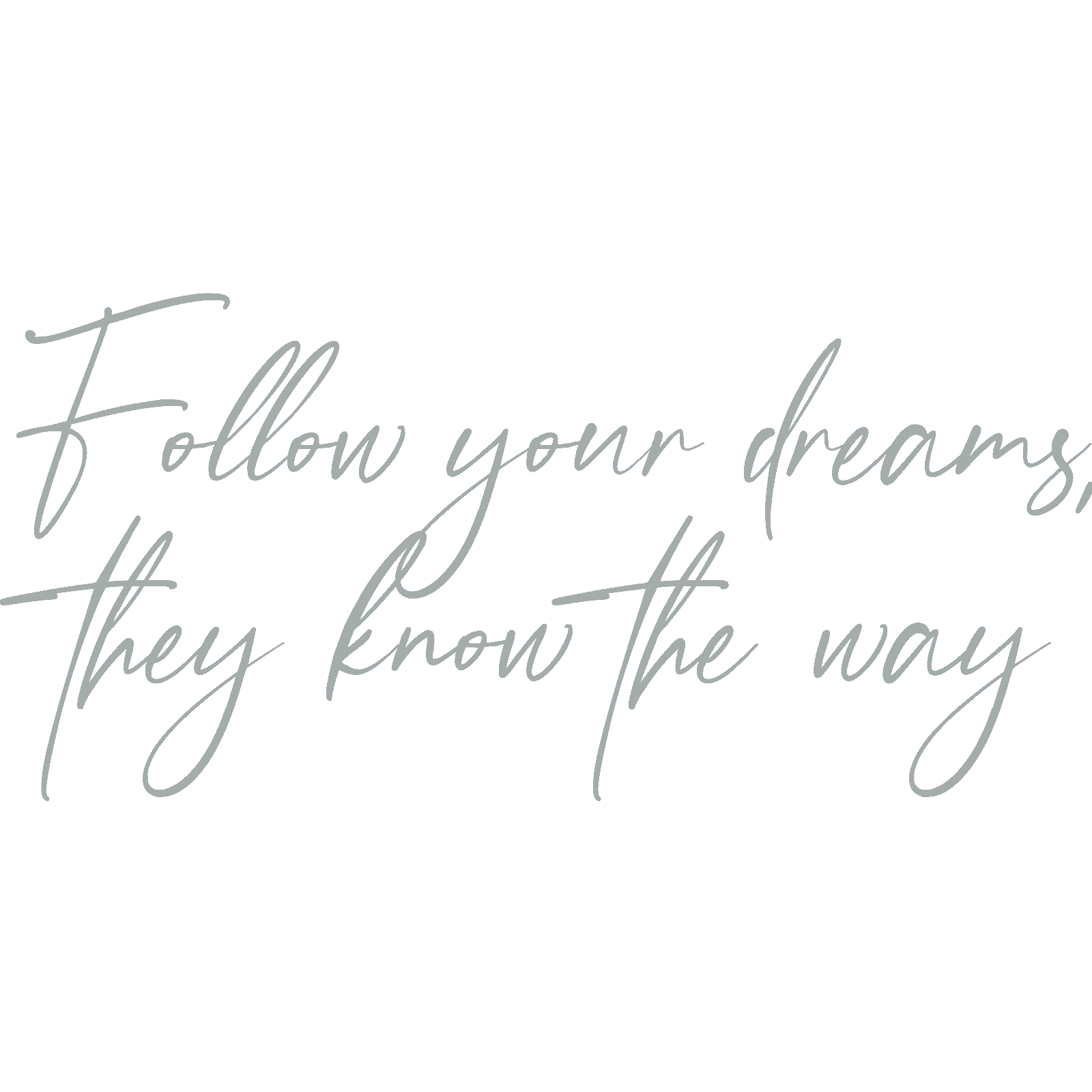 Follow Your Dreams, They Know The Way calcomanía de pared cita motivacional Reino Unido - Imagen 36 de 36