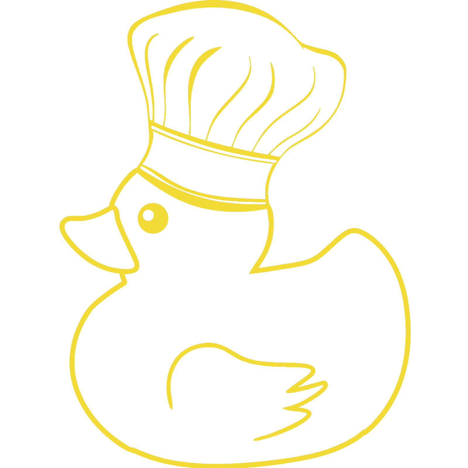RUBBER DUCK WEARING Chef Hat Wall Sticker Decal Animal Kids Nursery