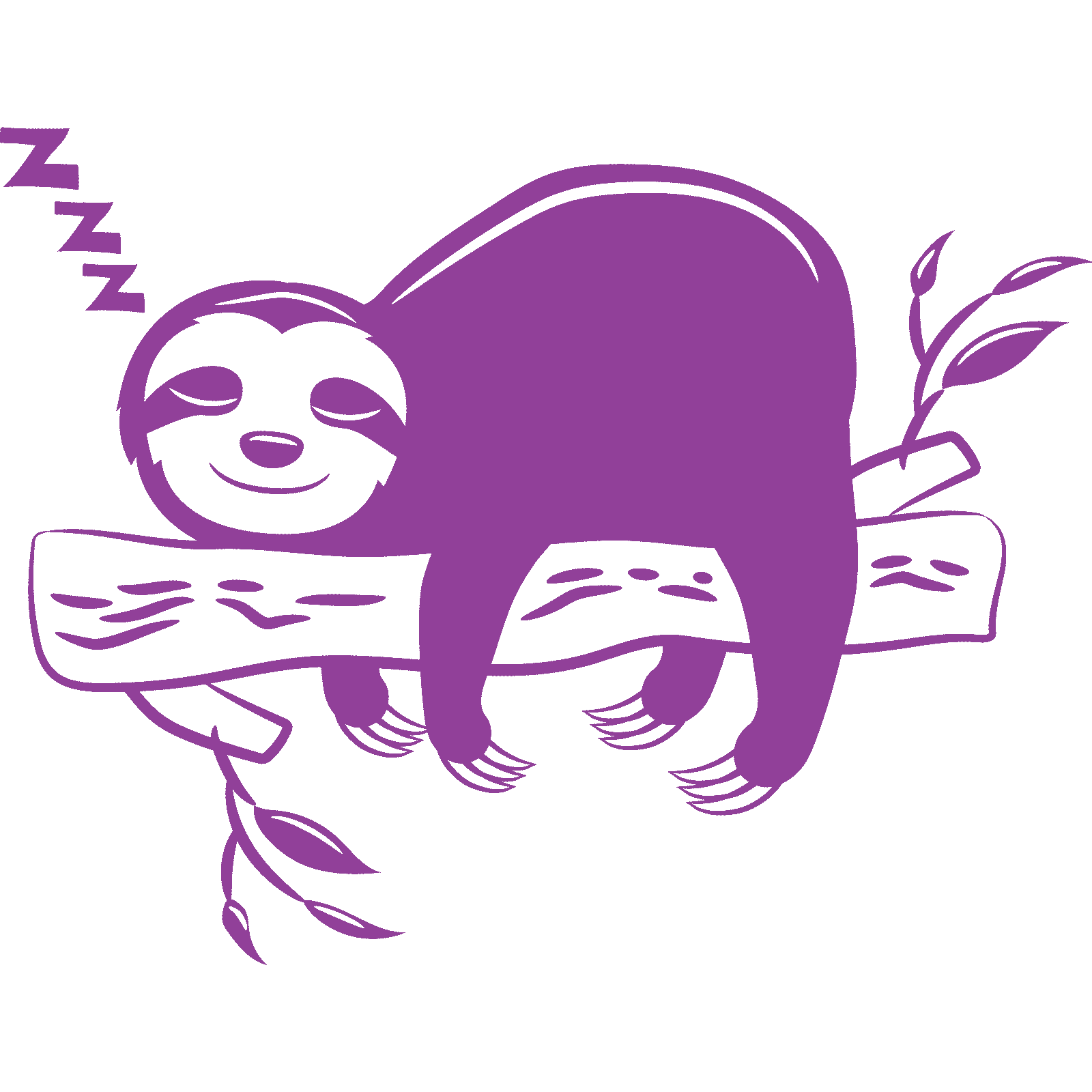 Linda calcomanía de pared perezosa para dormir en rama animal niños guardería dormitorio - Imagen 19 de 36