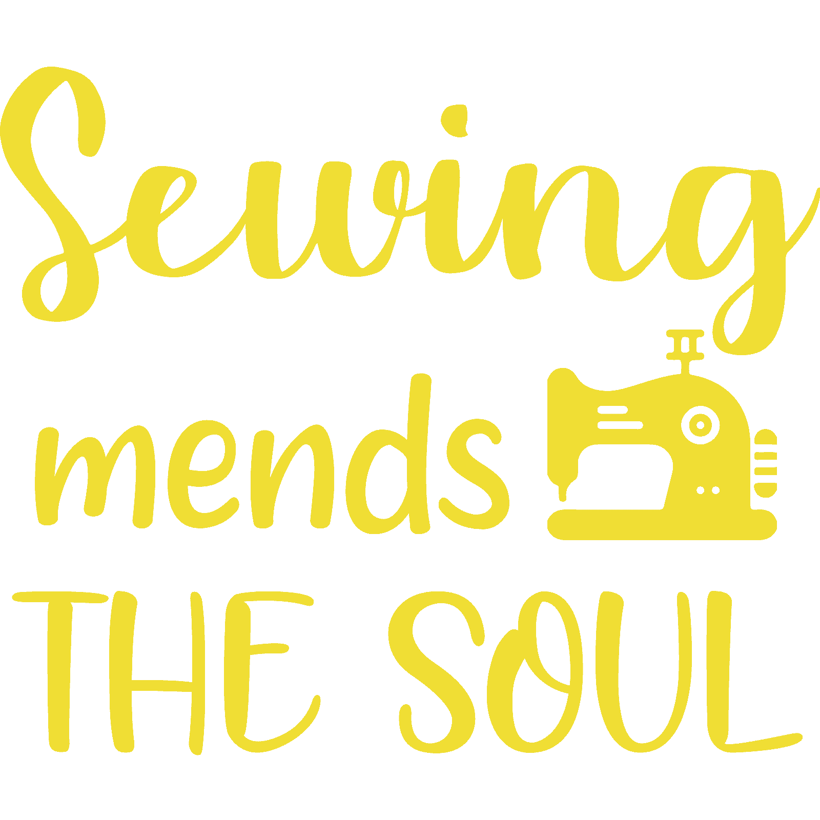 Pegatina de pared Sewing Mends The Soul calcomanía cita artesanía decoración del hogar - Imagen 13 de 36