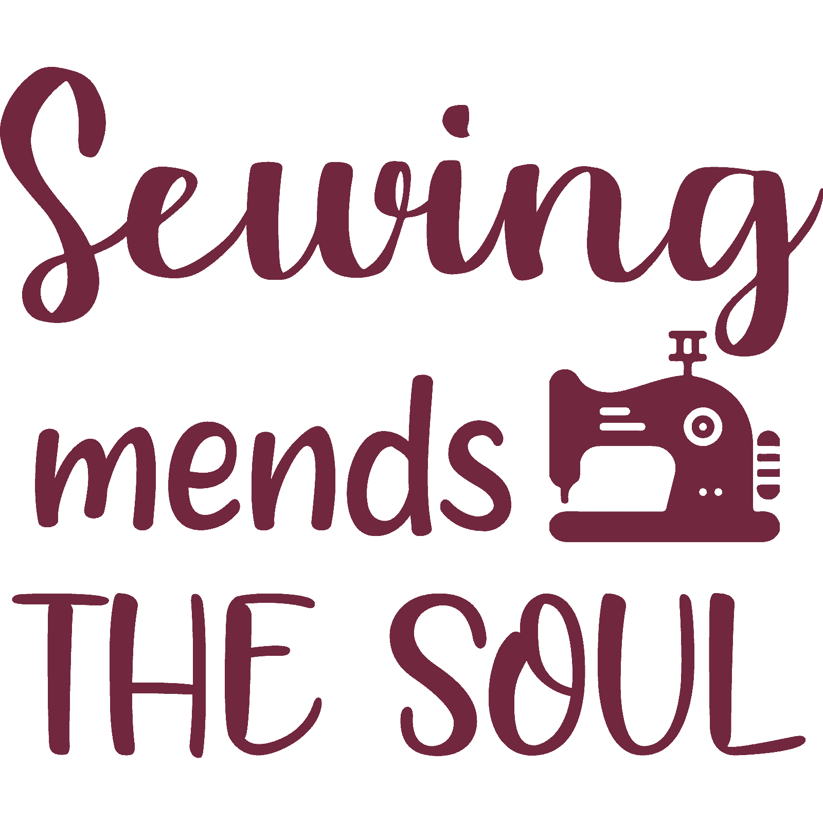 Pegatina de pared Sewing Mends The Soul calcomanía cita artesanía decoración del hogar - Imagen 16 de 36