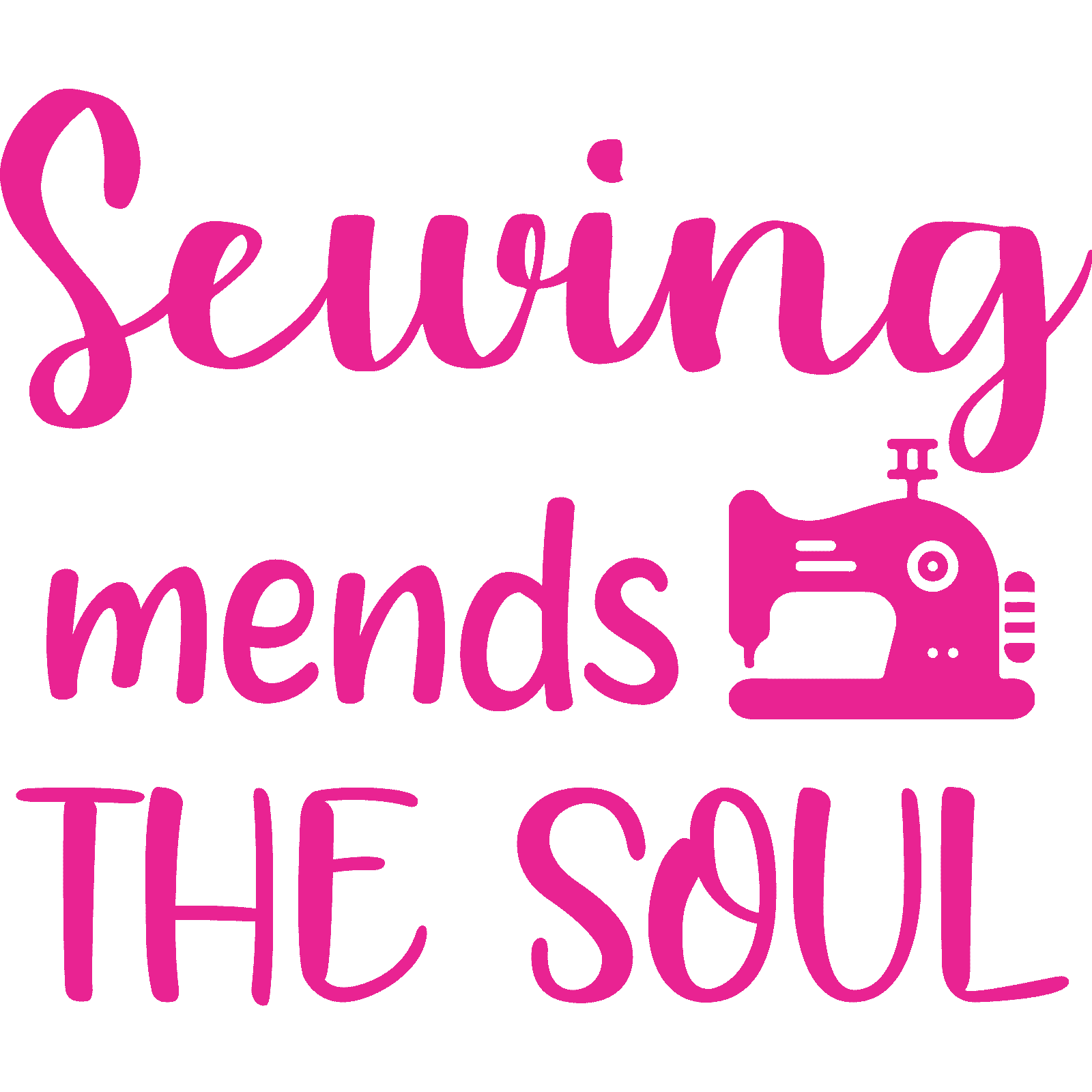 Pegatina de pared Sewing Mends The Soul calcomanía cita artesanía decoración del hogar - Imagen 18 de 36