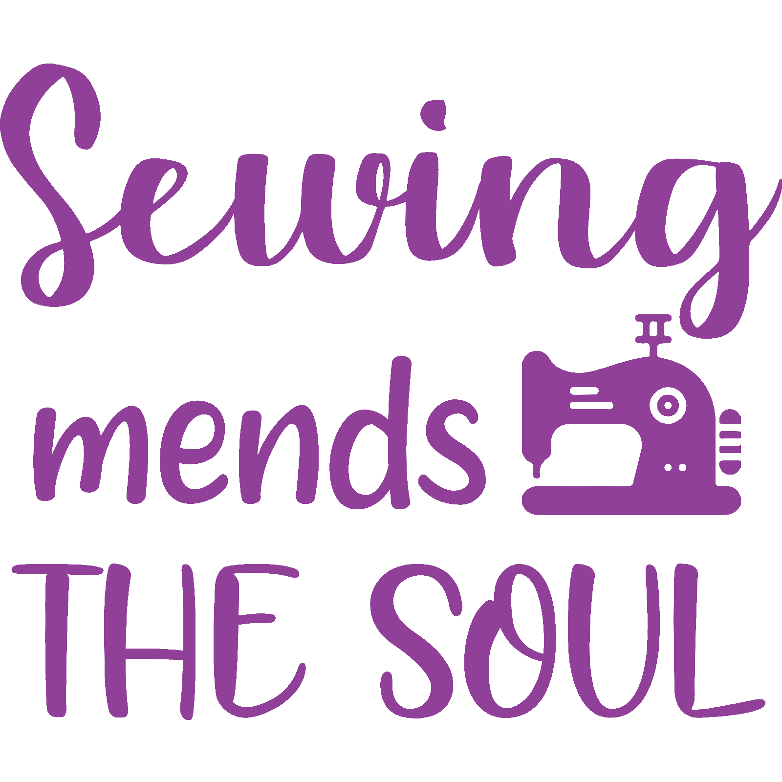 Pegatina de pared Sewing Mends The Soul calcomanía cita artesanía decoración del hogar - Imagen 19 de 36