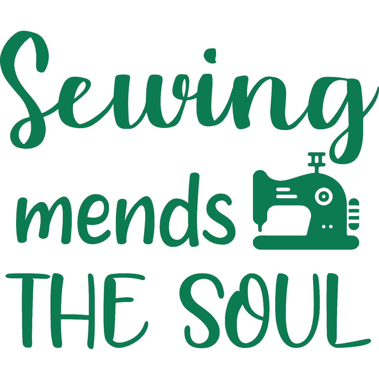 Pegatina de pared Sewing Mends The Soul calcomanía cita artesanía decoración del hogar - Imagen 25 de 36