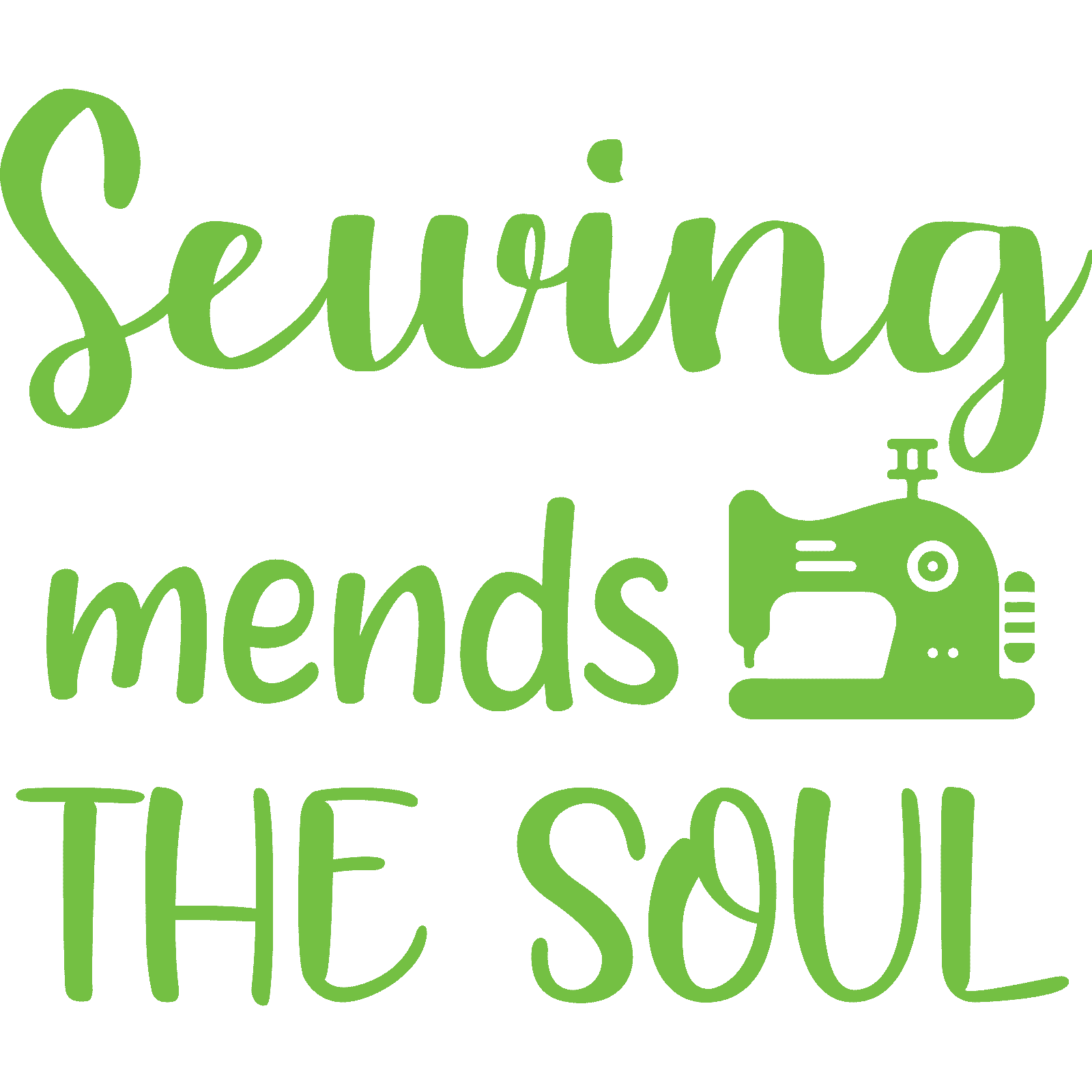 Pegatina de pared Sewing Mends The Soul calcomanía cita artesanía decoración del hogar - Imagen 27 de 36