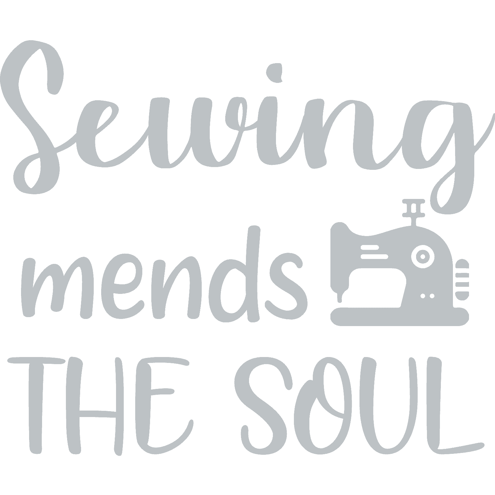 Pegatina de pared Sewing Mends The Soul calcomanía cita artesanía decoración del hogar - Imagen 31 de 36