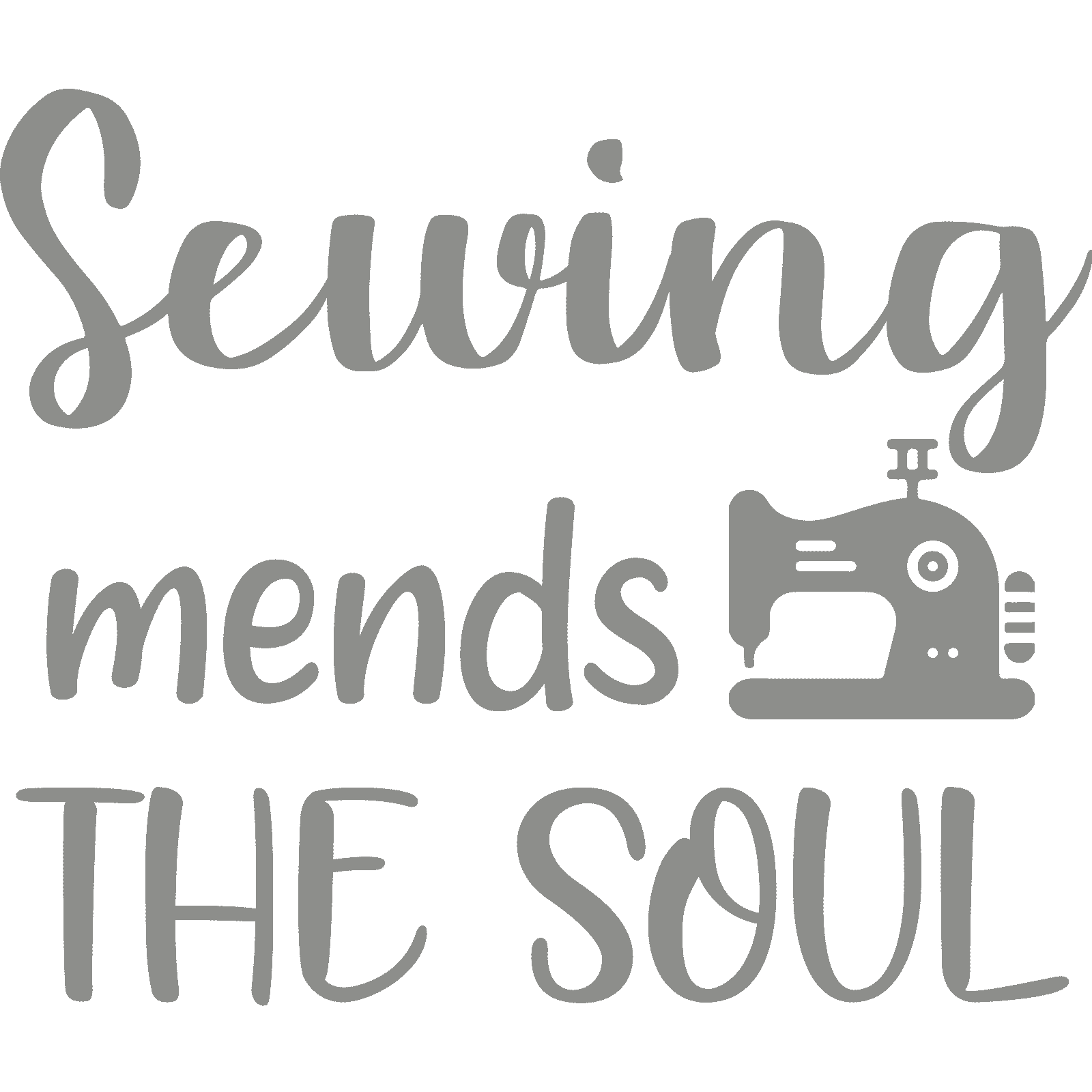 Pegatina de pared Sewing Mends The Soul calcomanía cita artesanía decoración del hogar - Imagen 32 de 36