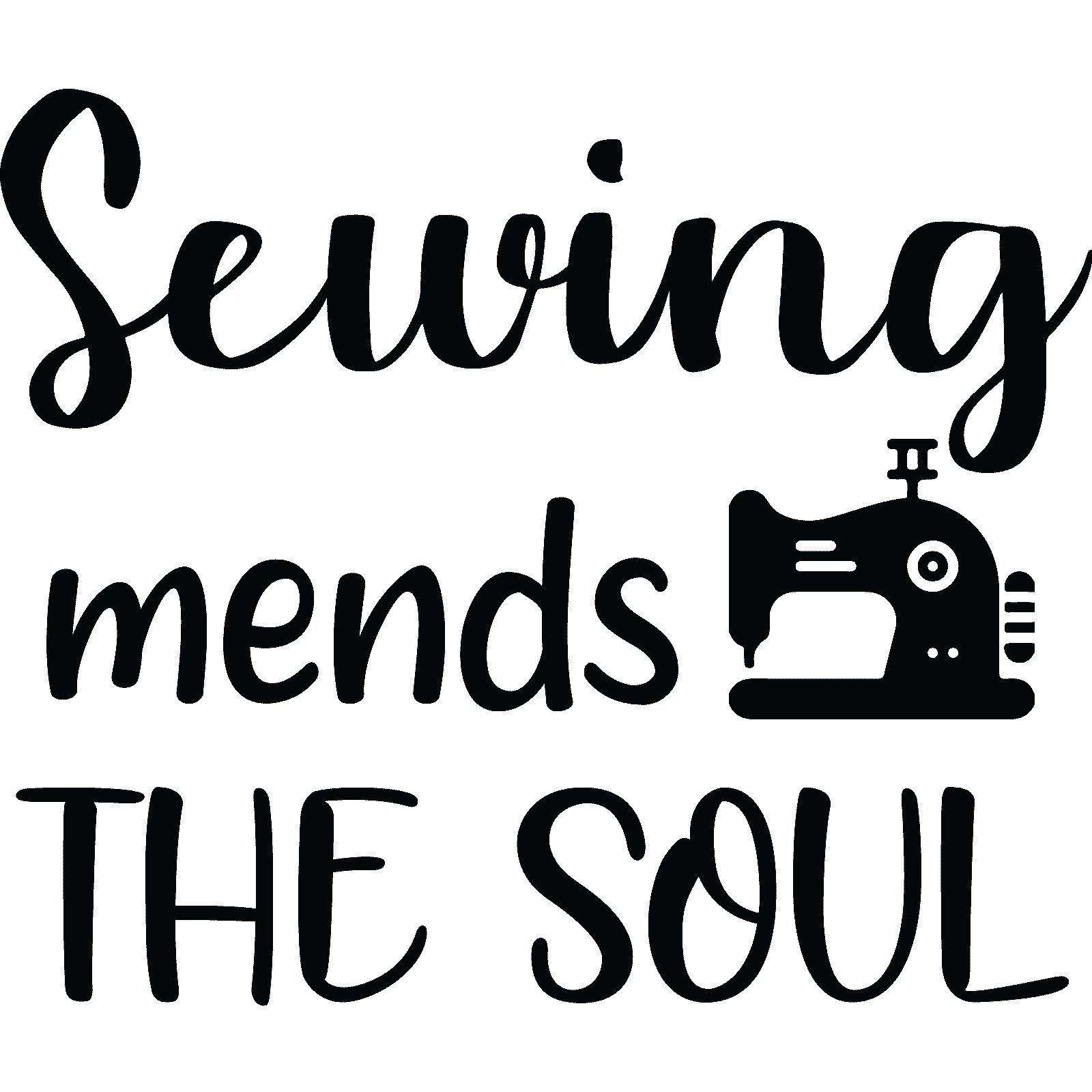 Pegatina de pared Sewing Mends The Soul calcomanía cita artesanía decoración del hogar - Imagen 33 de 36