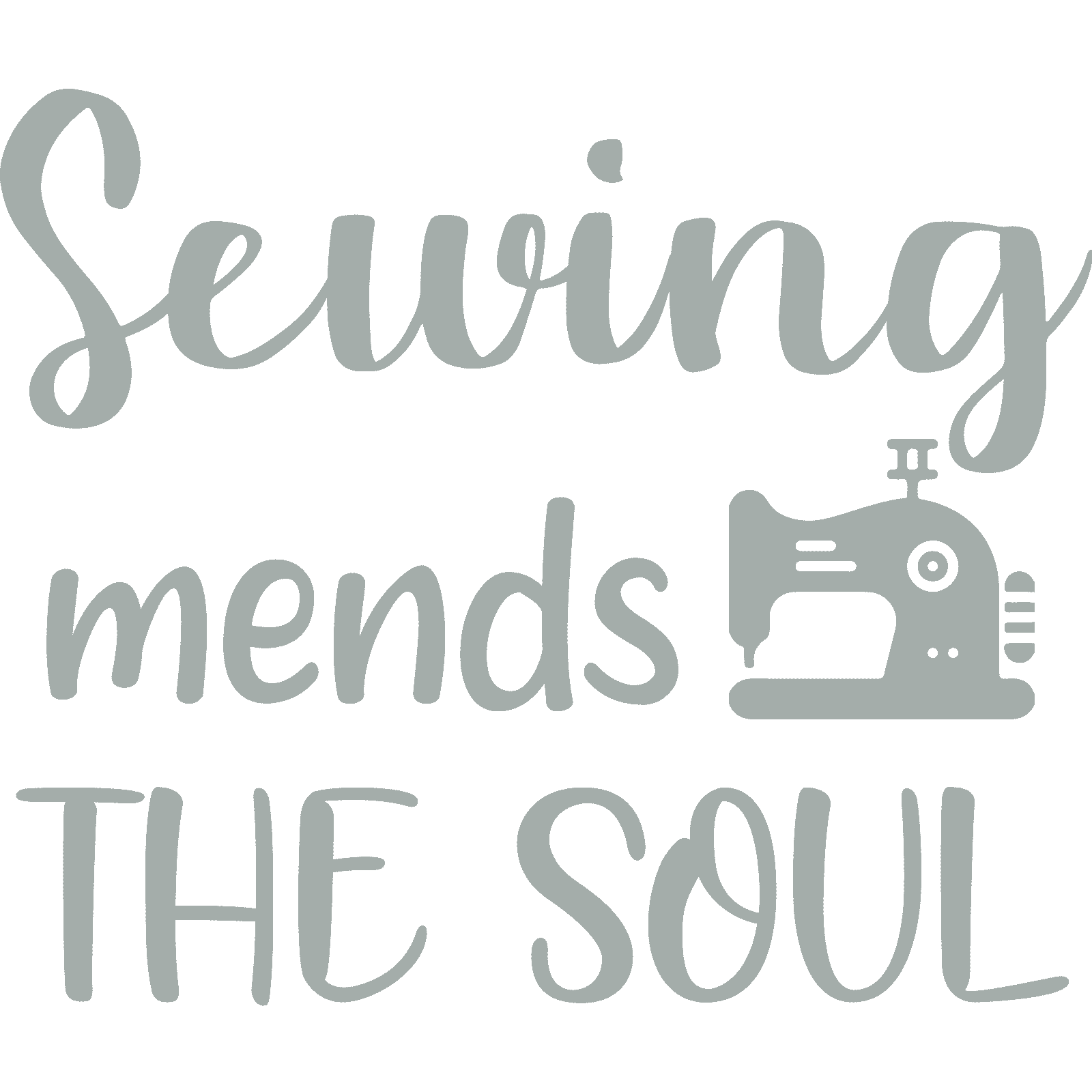 Pegatina de pared Sewing Mends The Soul calcomanía cita artesanía decoración del hogar - Imagen 36 de 36
