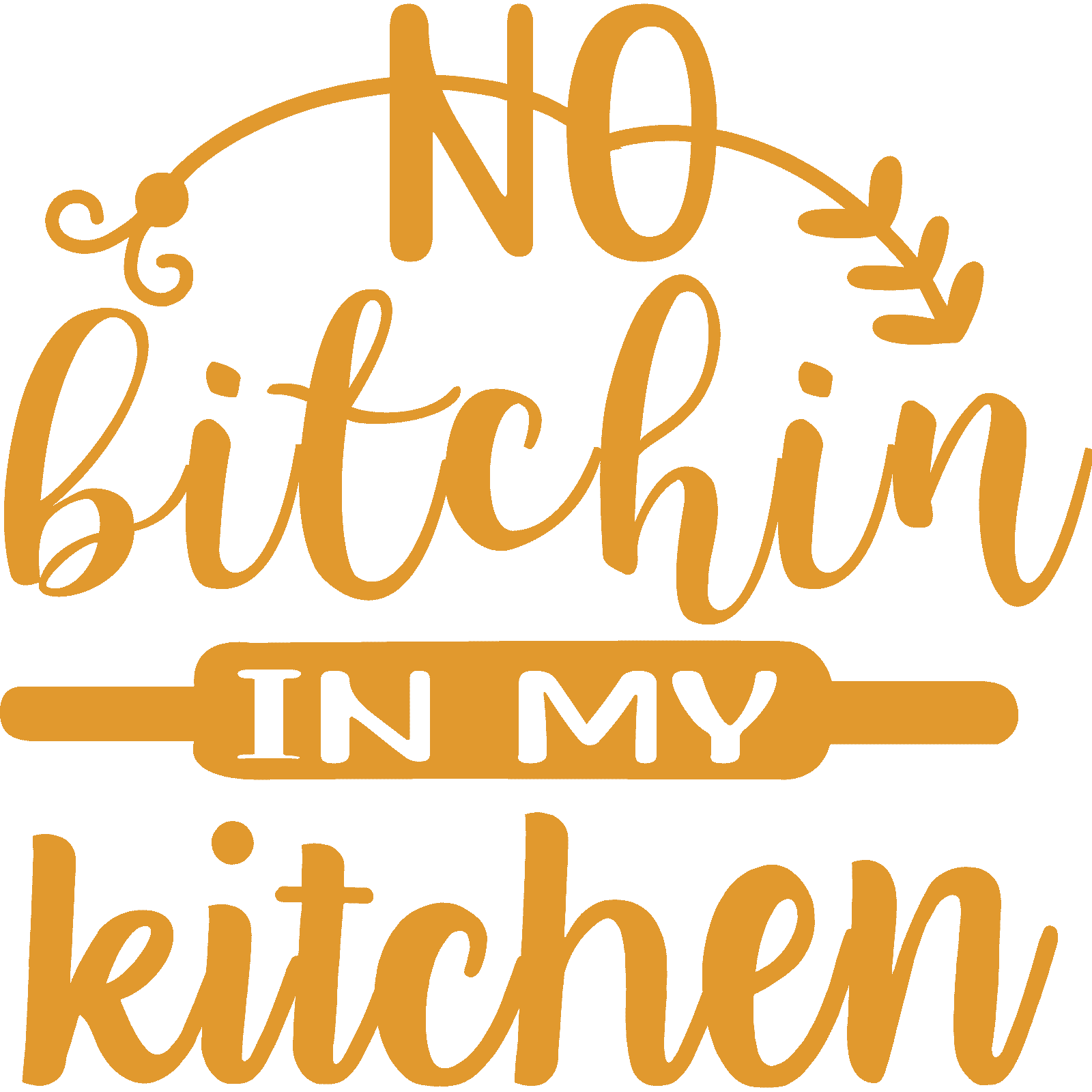 Calcomanía pegatina de pared No Bitchin In My Kitchen v5 cotización divertida decoración para cocinar y hornear - Imagen 14 de 36