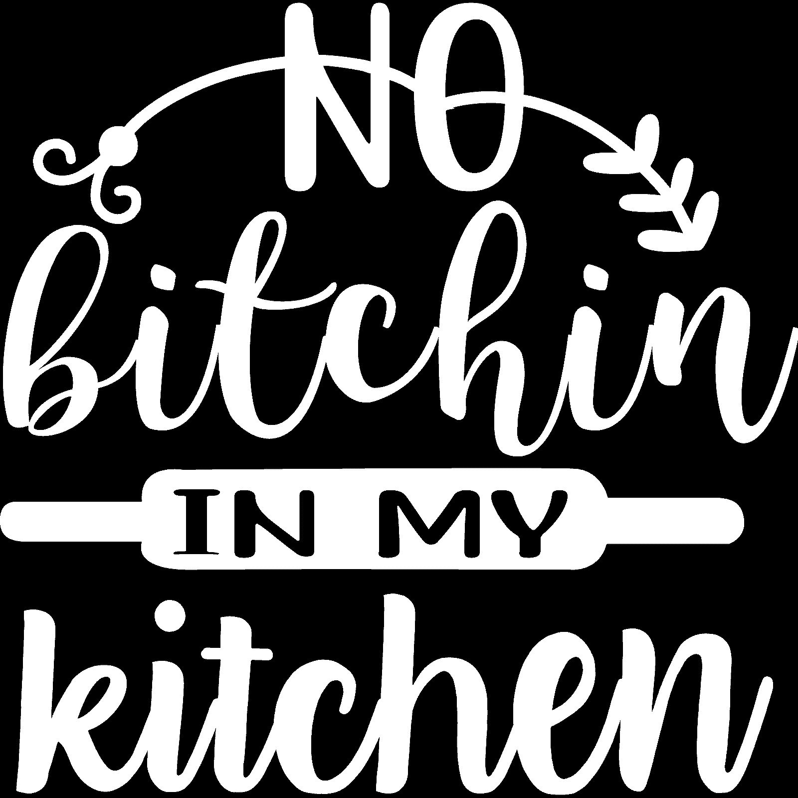 Calcomanía pegatina de pared No Bitchin In My Kitchen v5 cotización divertida decoración para cocinar y hornear - Imagen 34 de 36