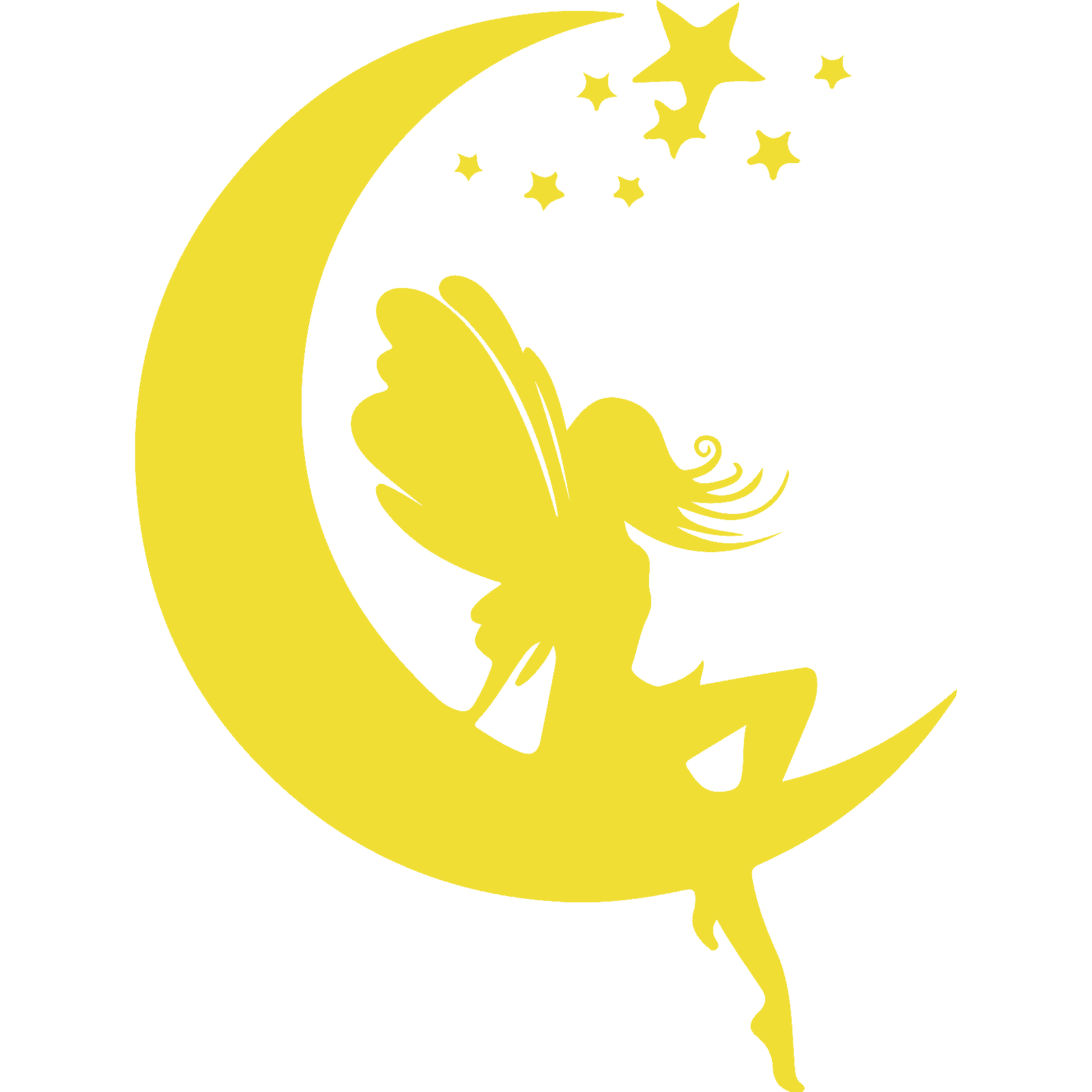 Calcomanía pegatina de pared Fairy Sat On The Moon decoración de dormitorio infantil - Imagen 13 de 36