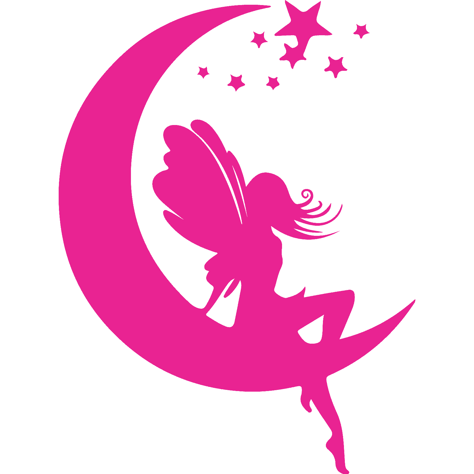 Calcomanía pegatina de pared Fairy Sat On The Moon decoración de dormitorio infantil - Imagen 18 de 36