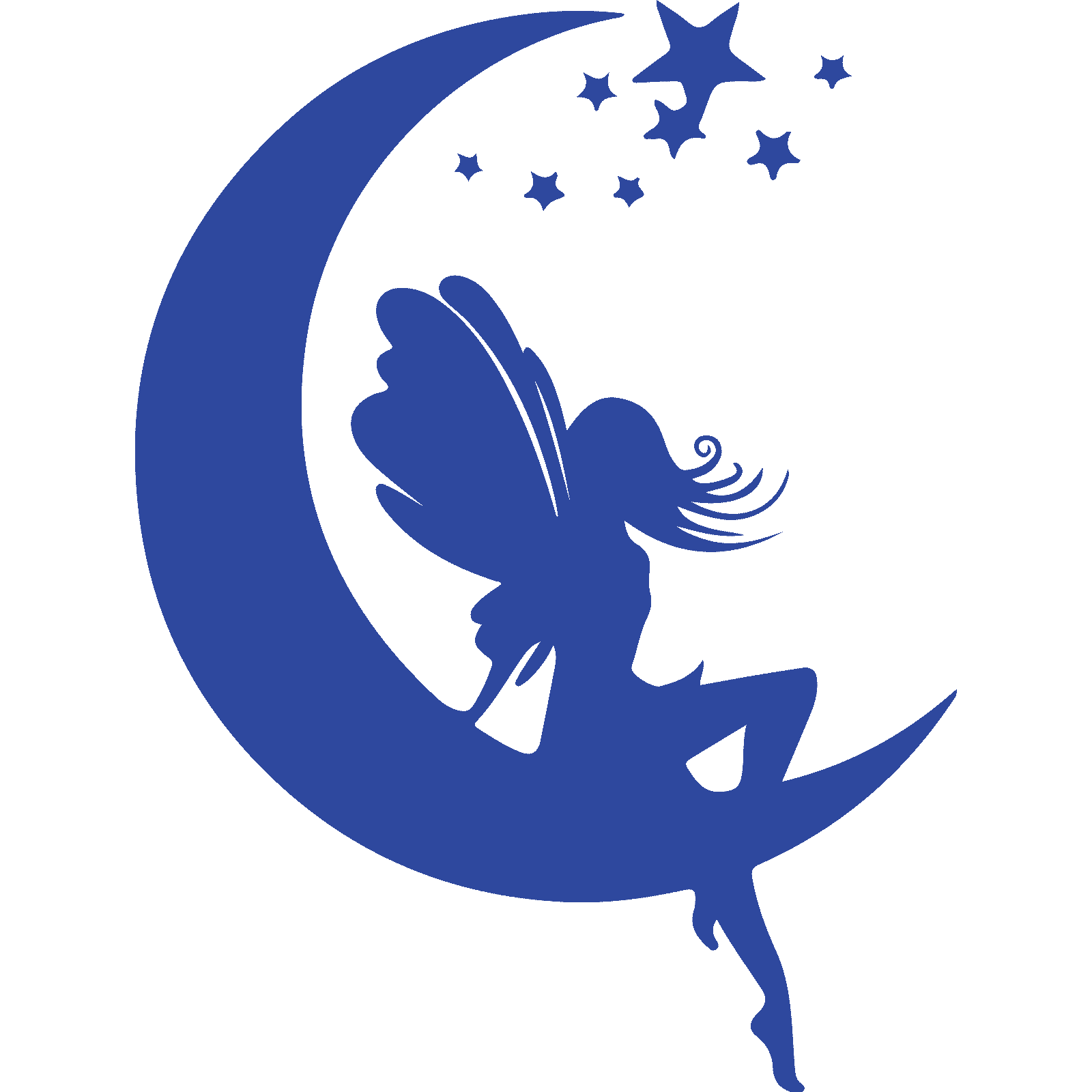 Calcomanía pegatina de pared Fairy Sat On The Moon decoración de dormitorio infantil - Imagen 21 de 36