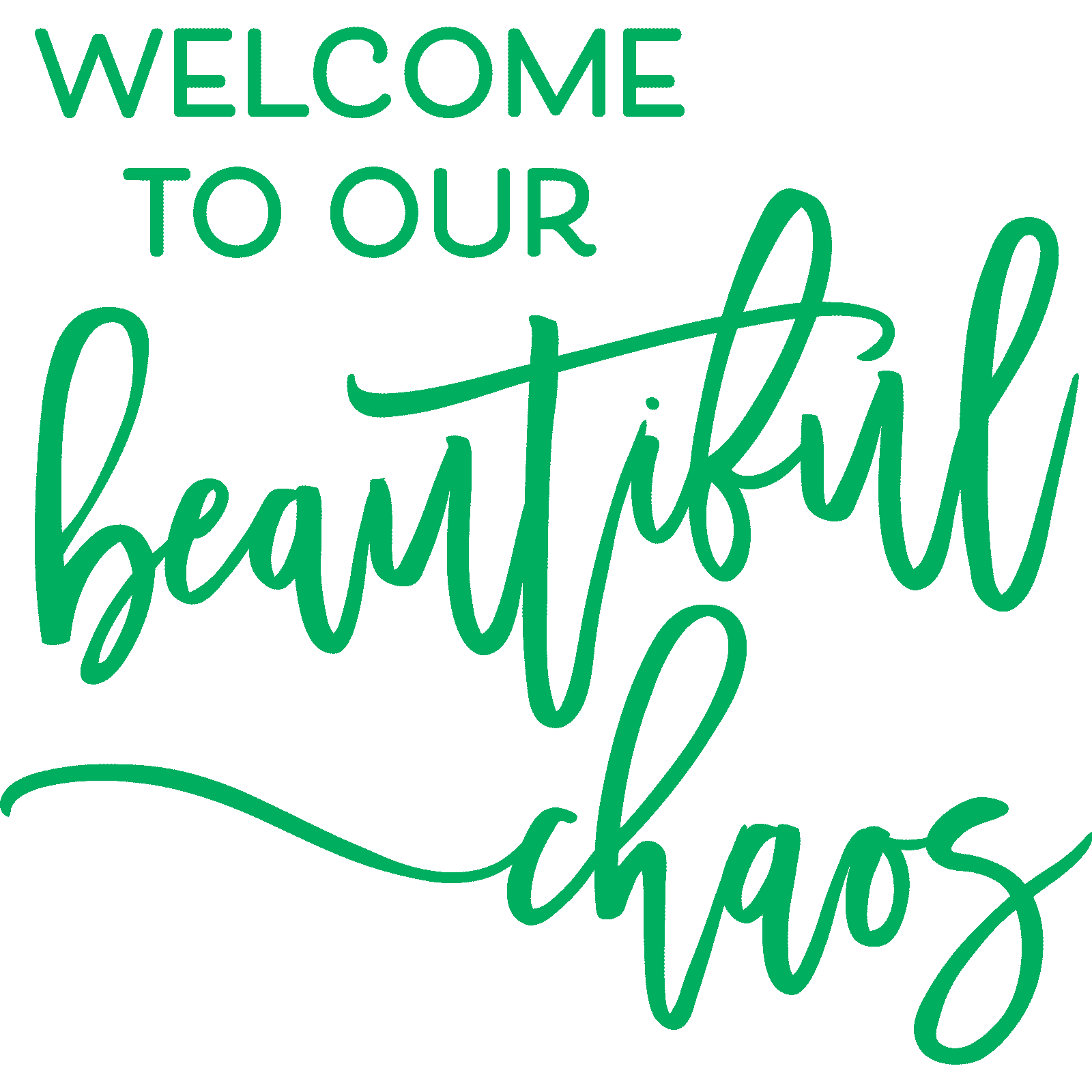 Willkommen in unserem schönen Chaos Wandsticker Aufkleber Zitat Familie Zuhause Schlafzimmer - Bild 26 von 36