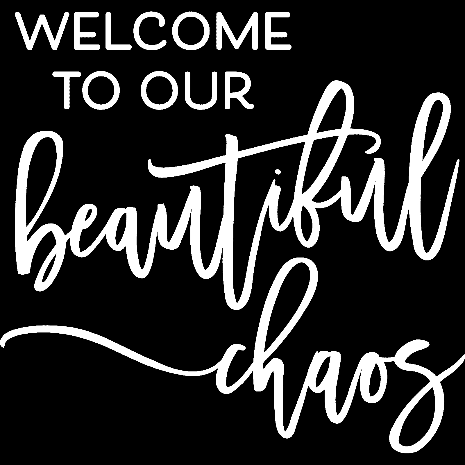 Willkommen in unserem schönen Chaos Wandsticker Aufkleber Zitat Familie Zuhause Schlafzimmer - Bild 34 von 36