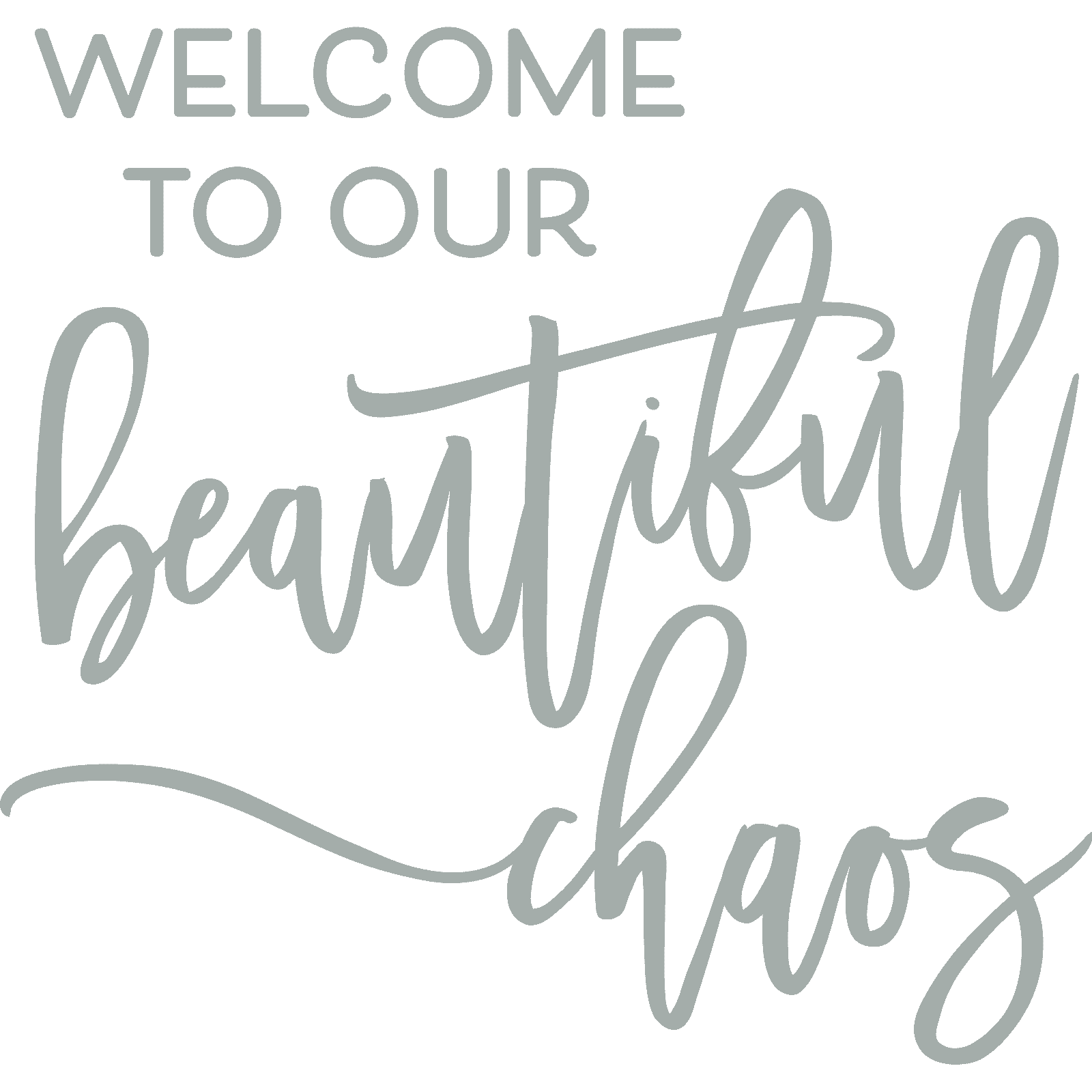 Willkommen in unserem schönen Chaos Wandsticker Aufkleber Zitat Familie Zuhause Schlafzimmer - Bild 36 von 36