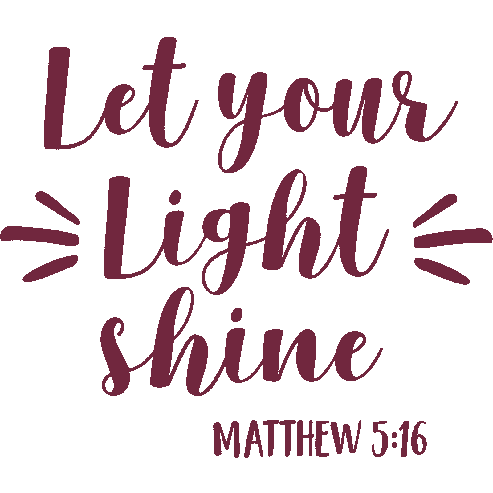 Calcomanía pegatina de pared Let Your Light Shine Mateo 5:16 cita cristianos religiosos - Imagen 16 de 36