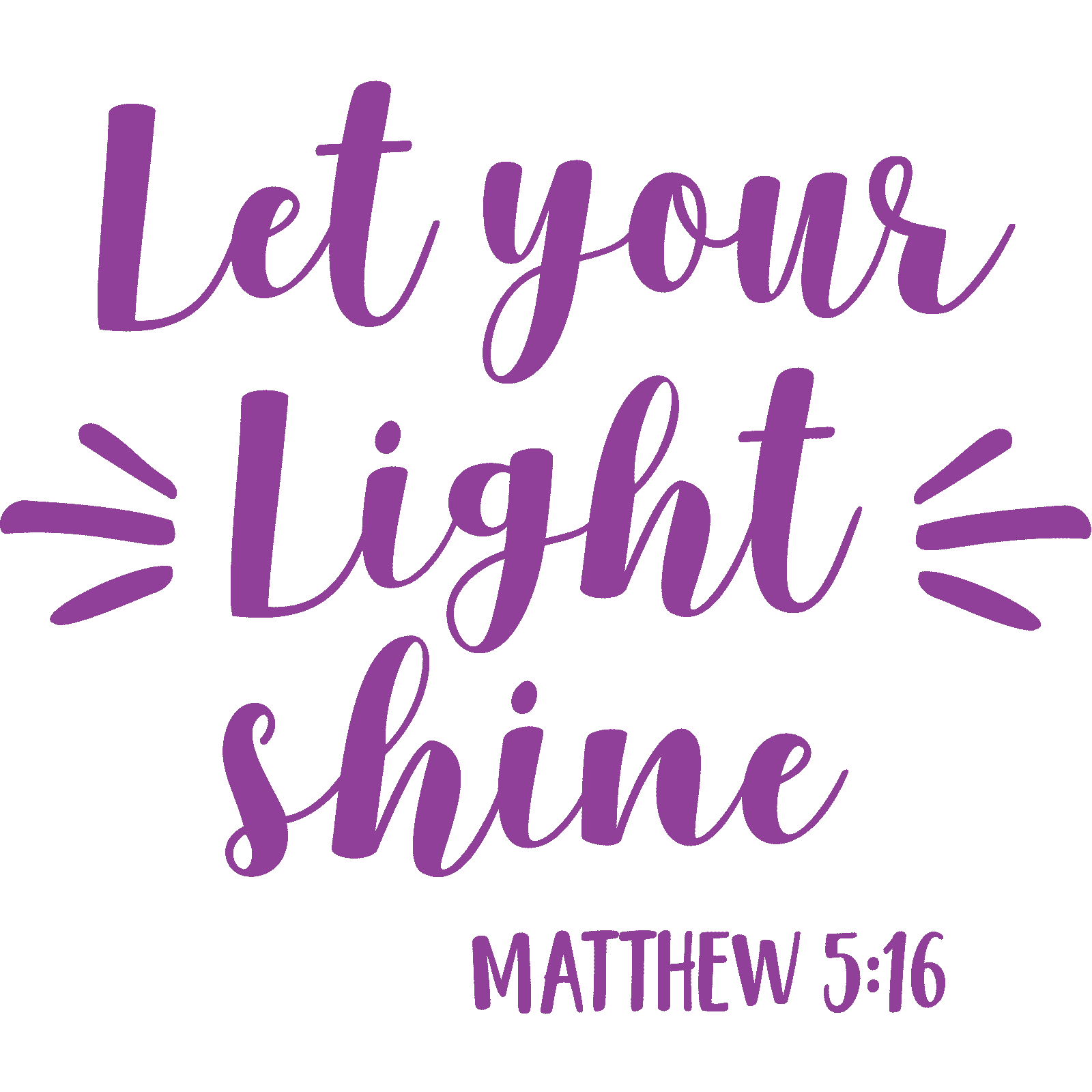 Calcomanía pegatina de pared Let Your Light Shine Mateo 5:16 cita cristianos religiosos - Imagen 19 de 36
