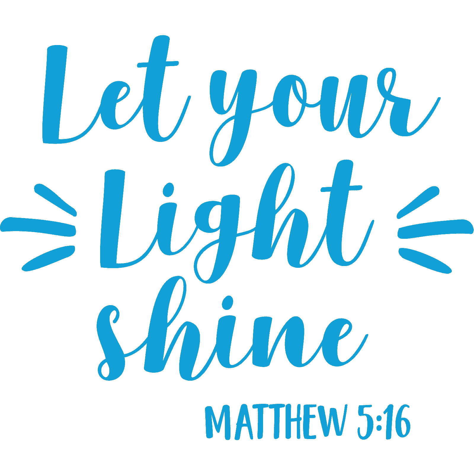 Calcomanía pegatina de pared Let Your Light Shine Mateo 5:16 cita cristianos religiosos - Imagen 22 de 36