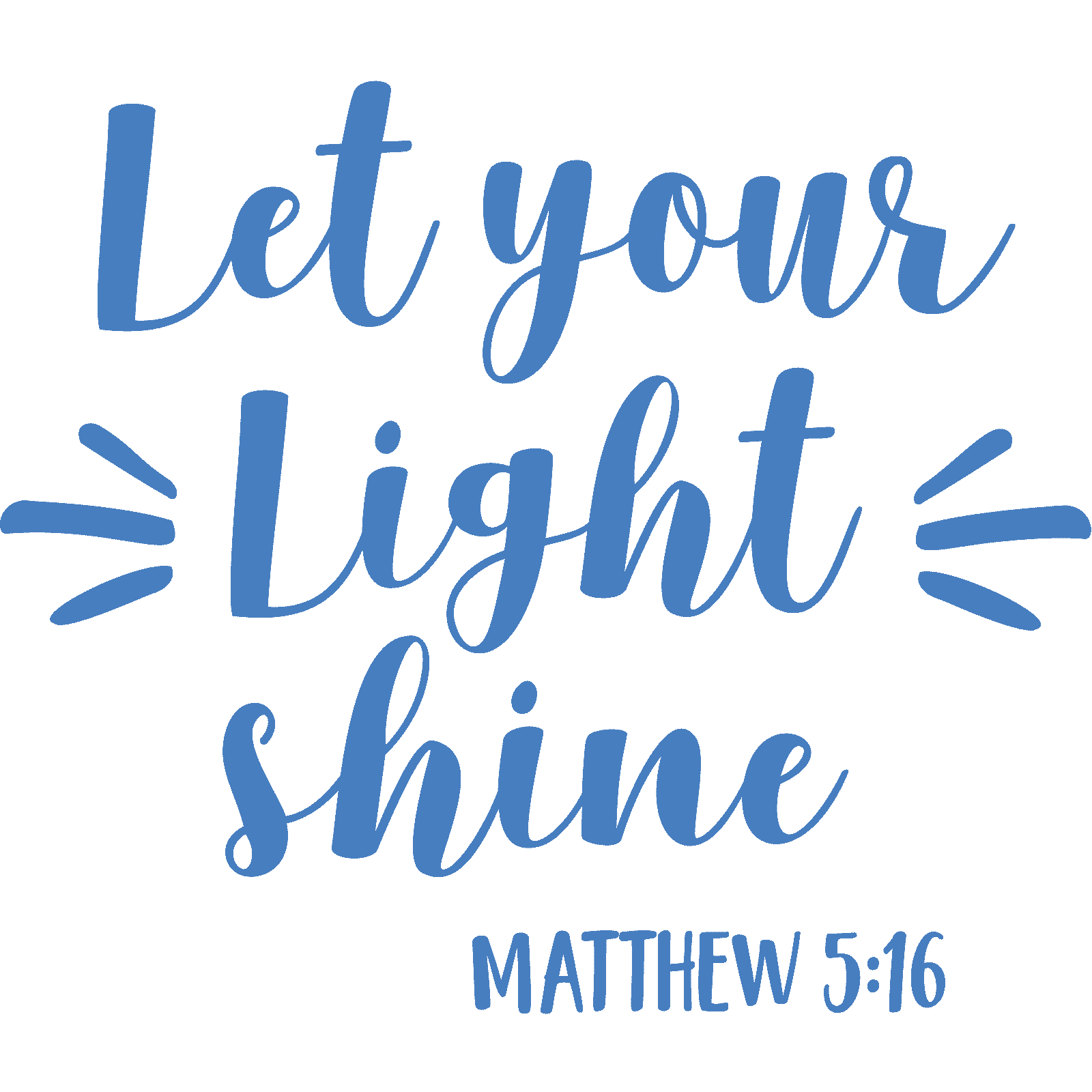 Calcomanía pegatina de pared Let Your Light Shine Mateo 5:16 cita cristianos religiosos - Imagen 23 de 36