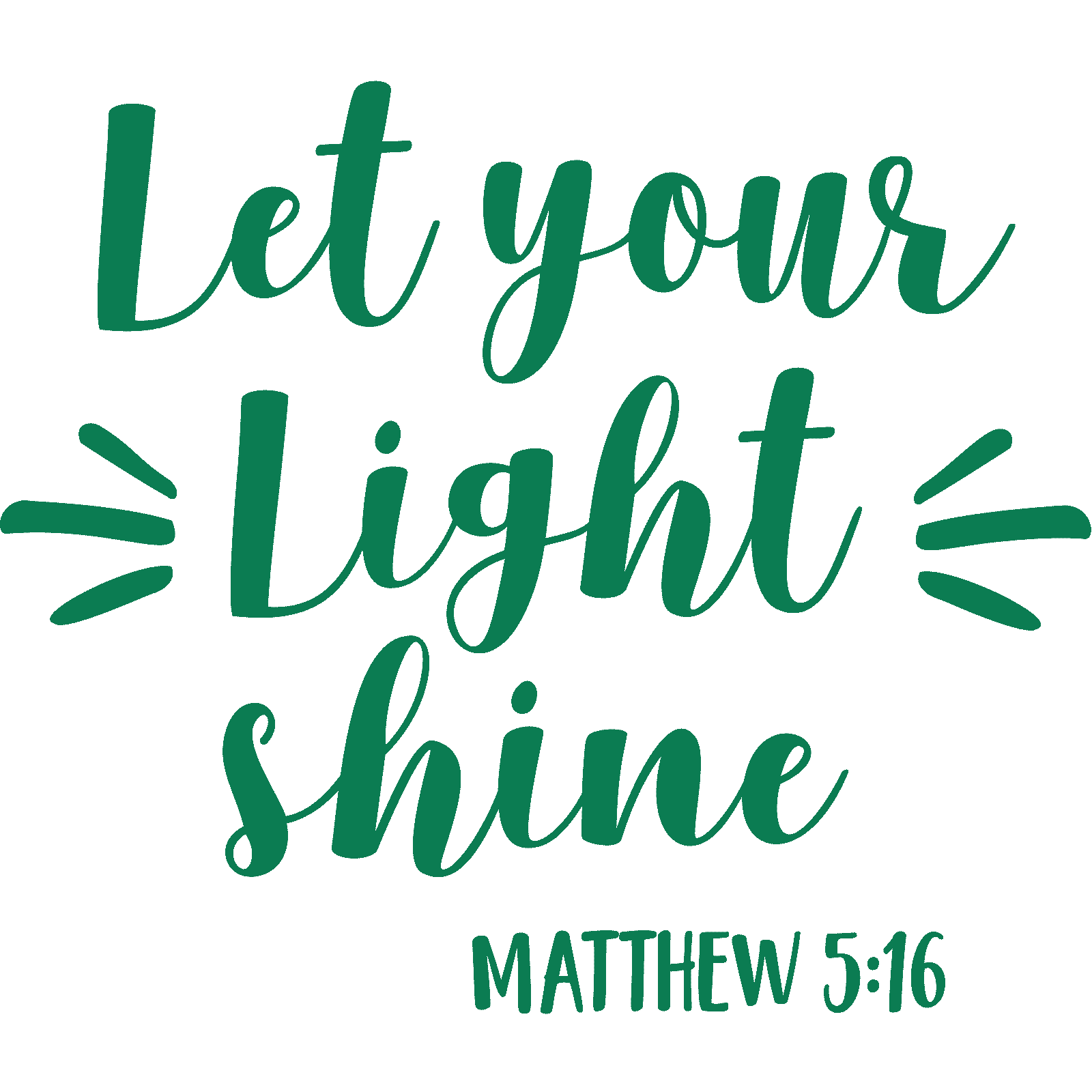 Calcomanía pegatina de pared Let Your Light Shine Mateo 5:16 cita cristianos religiosos - Imagen 25 de 36