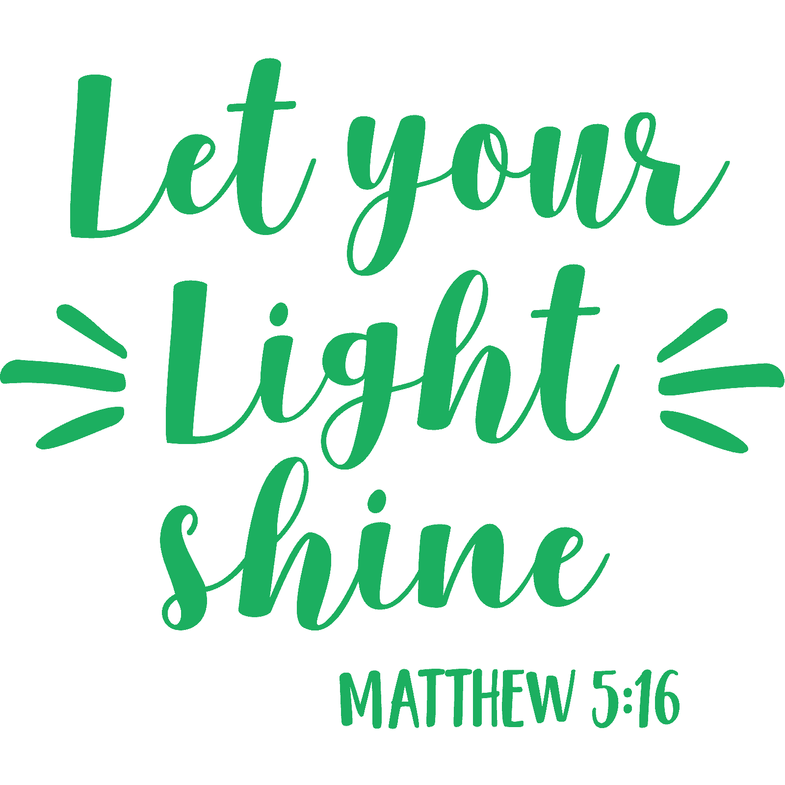 Calcomanía pegatina de pared Let Your Light Shine Mateo 5:16 cita cristianos religiosos - Imagen 26 de 36