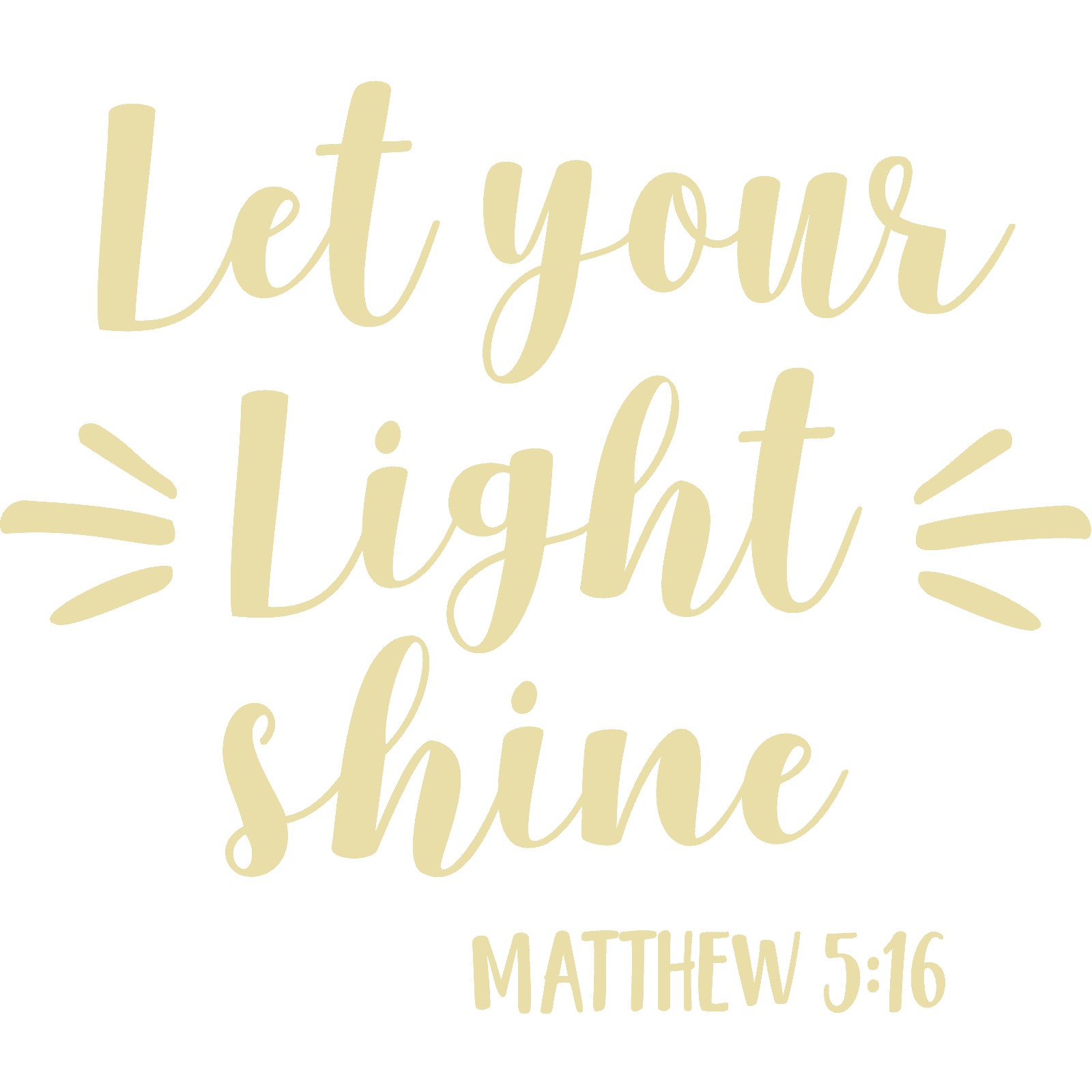 Calcomanía pegatina de pared Let Your Light Shine Mateo 5:16 cita cristianos religiosos - Imagen 30 de 36