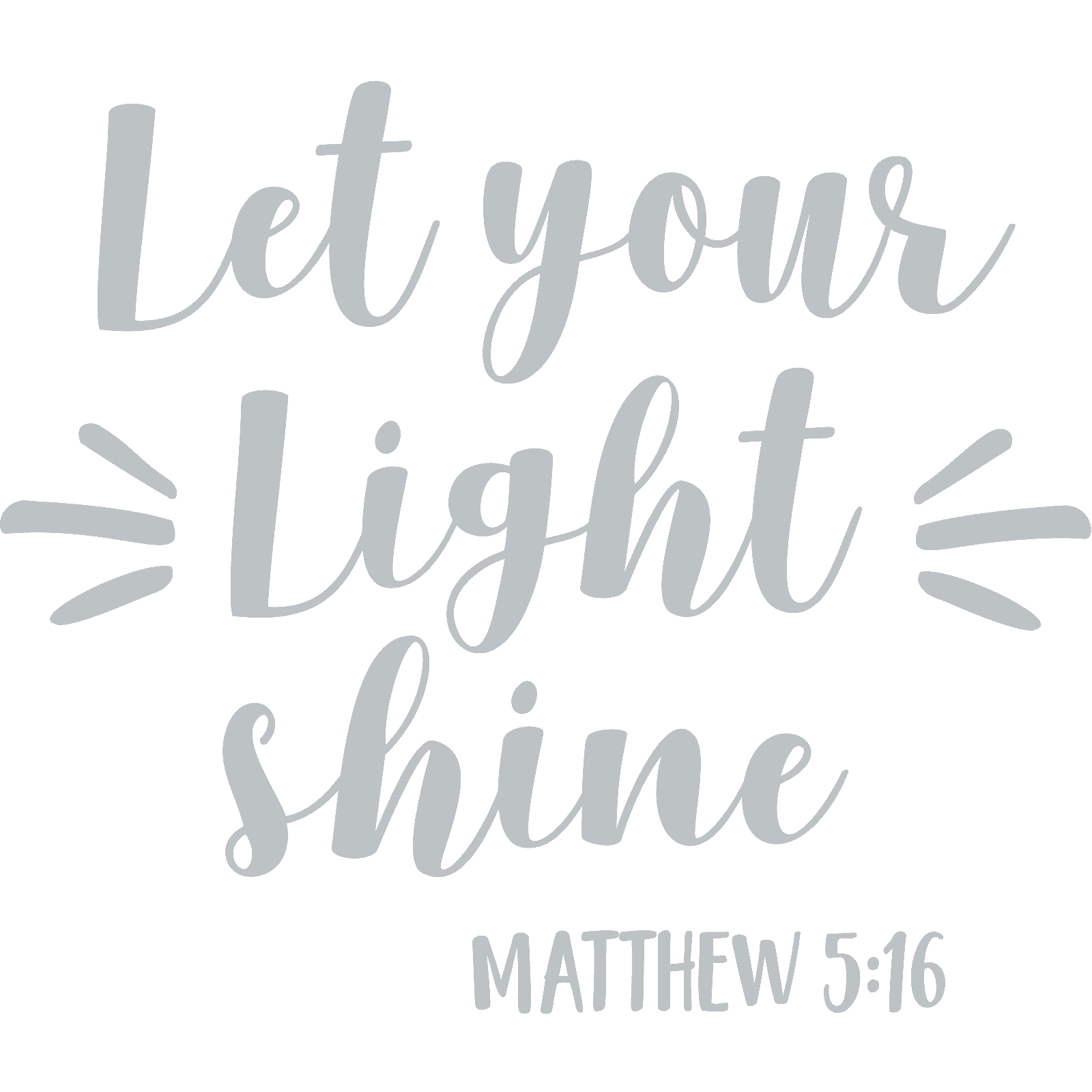 Calcomanía pegatina de pared Let Your Light Shine Mateo 5:16 cita cristianos religiosos - Imagen 31 de 36