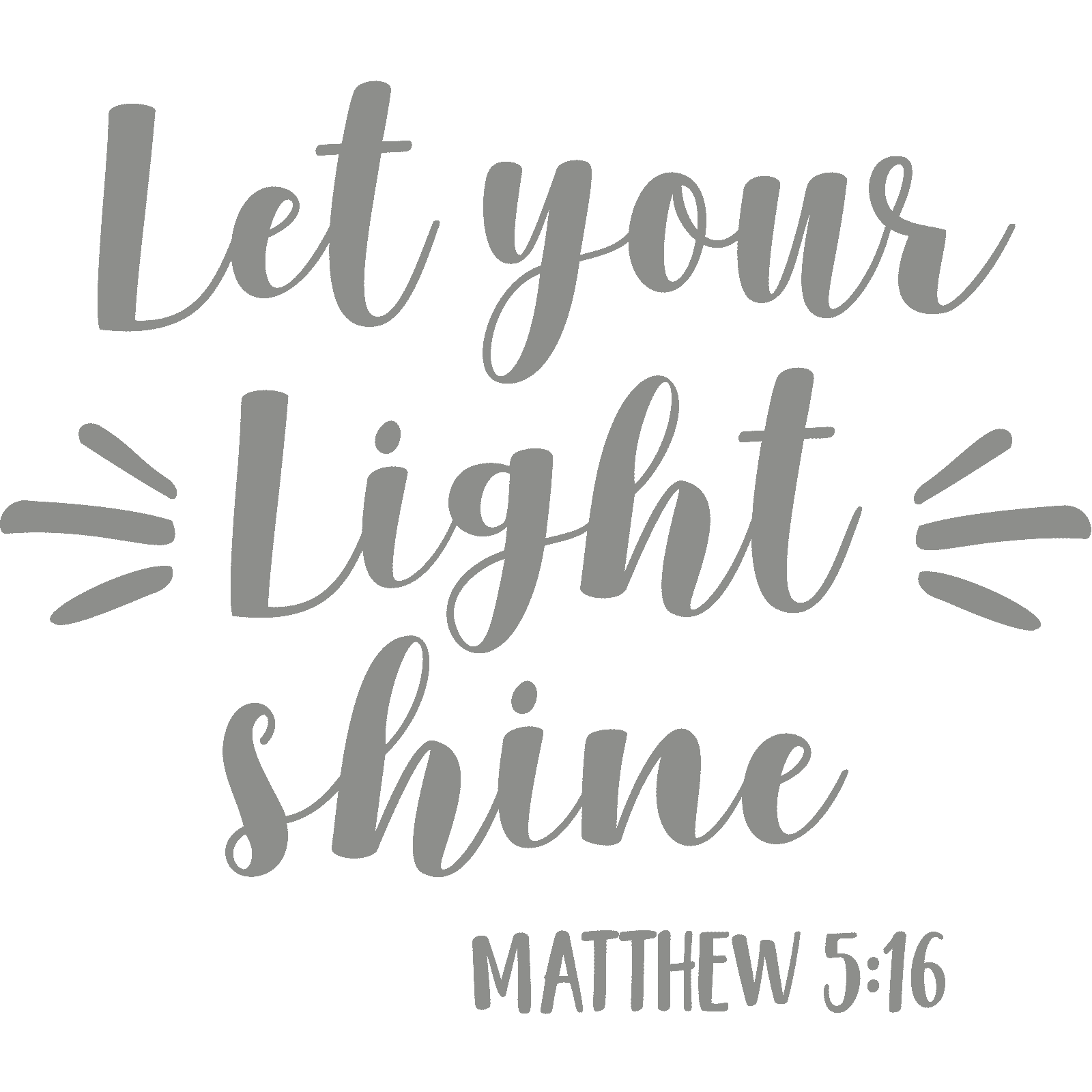 Calcomanía pegatina de pared Let Your Light Shine Mateo 5:16 cita cristianos religiosos - Imagen 32 de 36