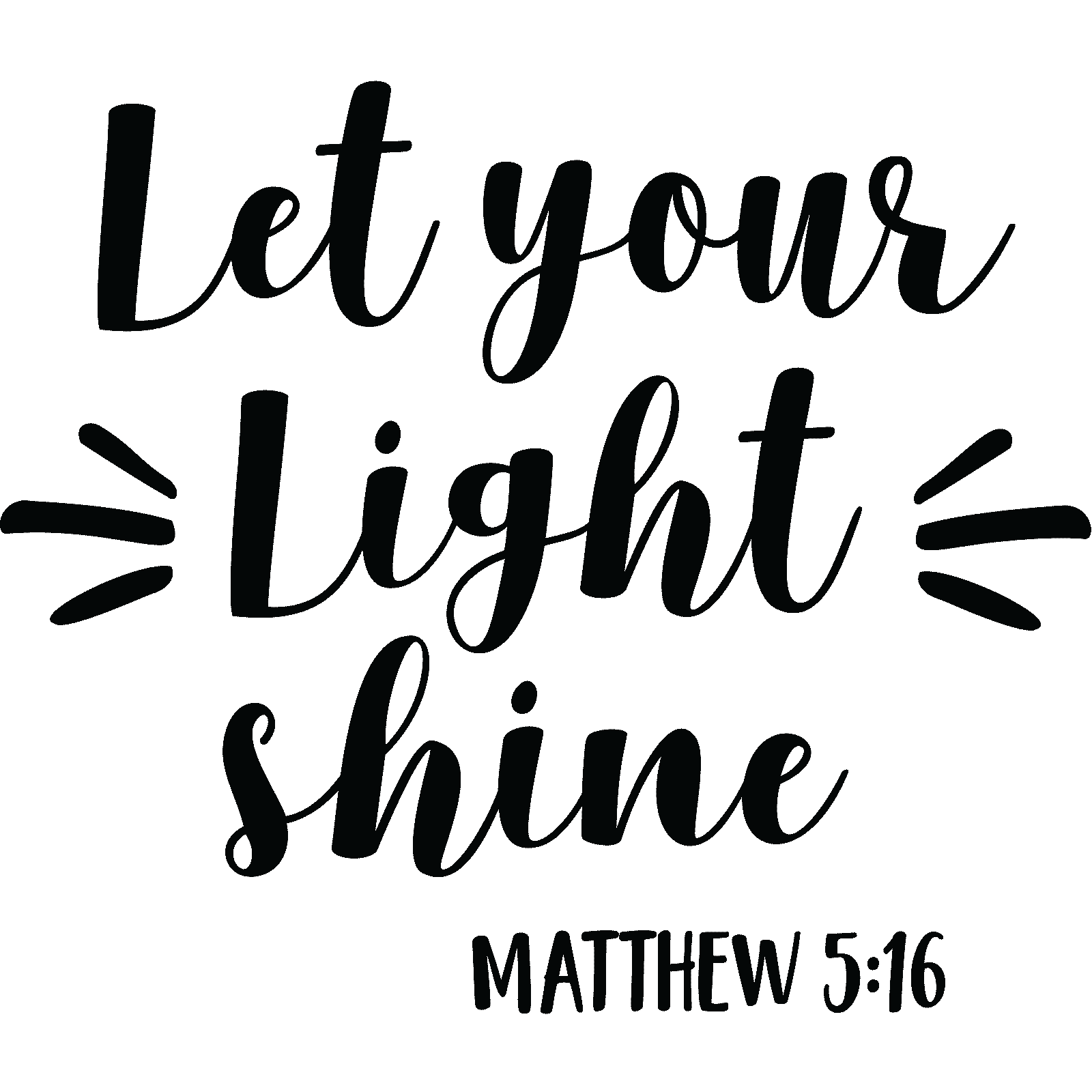Calcomanía pegatina de pared Let Your Light Shine Mateo 5:16 cita cristianos religiosos - Imagen 33 de 36