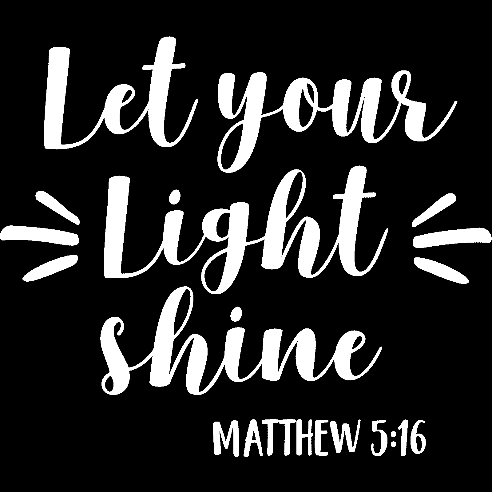 Calcomanía pegatina de pared Let Your Light Shine Mateo 5:16 cita cristianos religiosos - Imagen 34 de 36