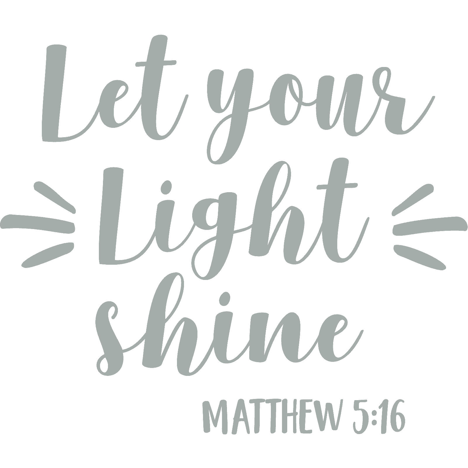 Calcomanía pegatina de pared Let Your Light Shine Mateo 5:16 cita cristianos religiosos - Imagen 36 de 36